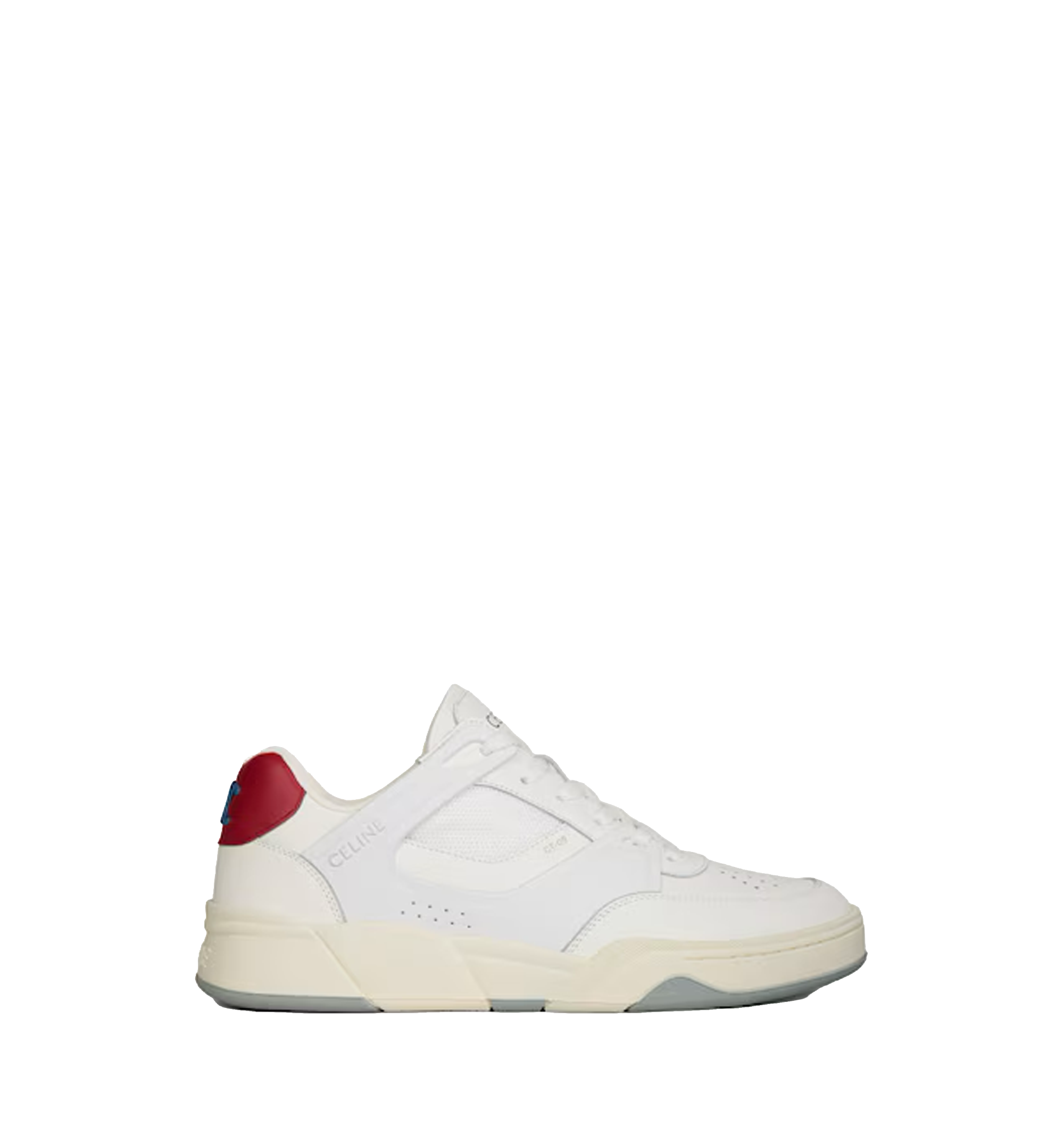 Celine Trainer Ct-09 Low Lace-up Sneaker In Calfskin And Mesh
