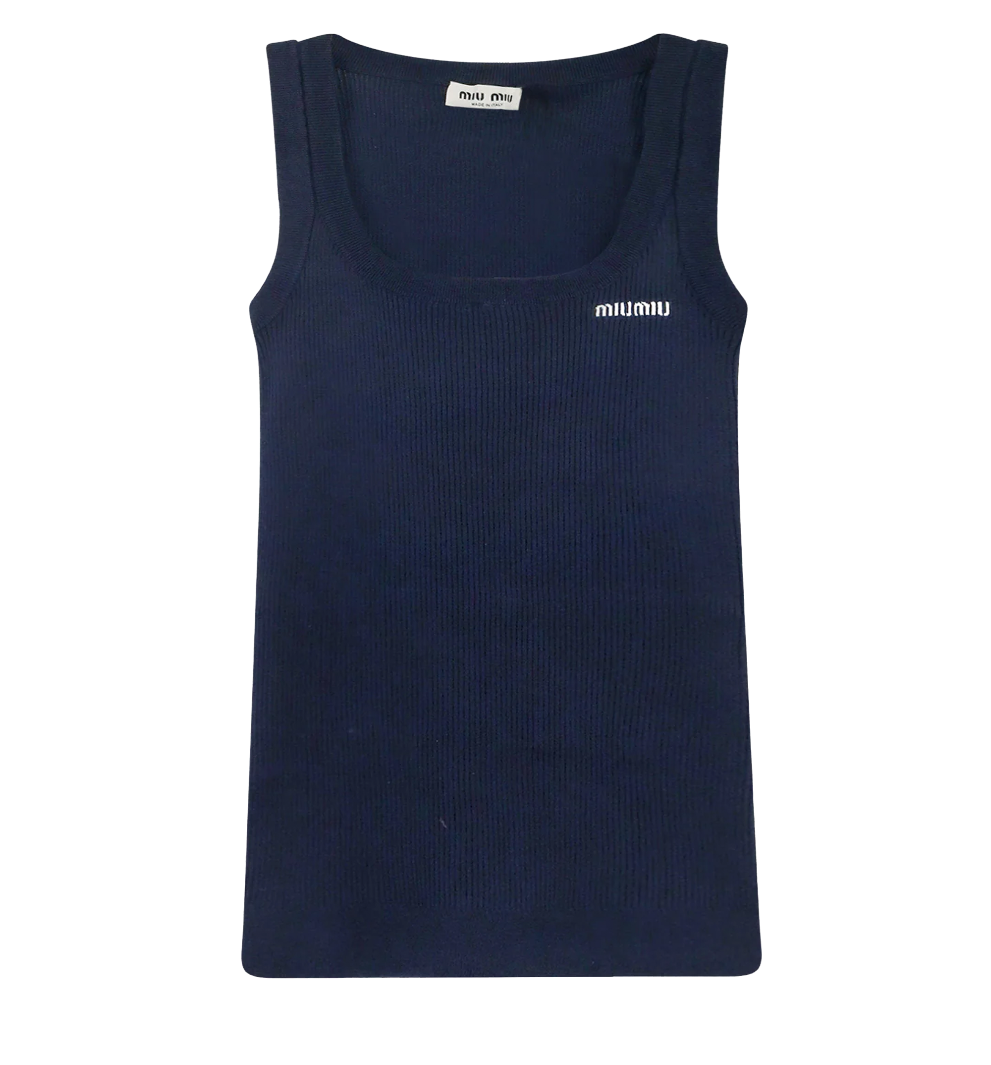 Ribbed cotton tank top