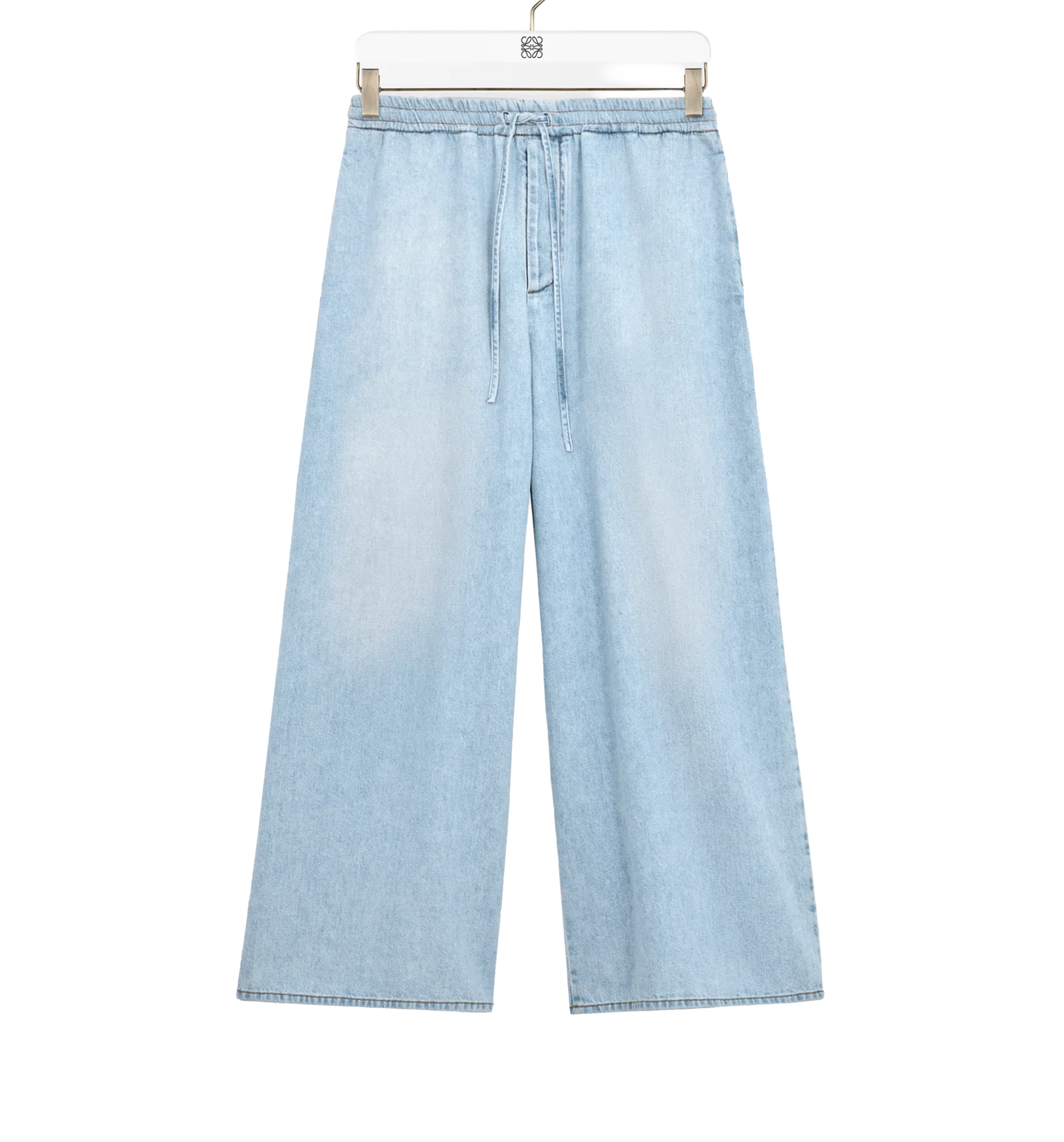 Drawstring trousers in denim