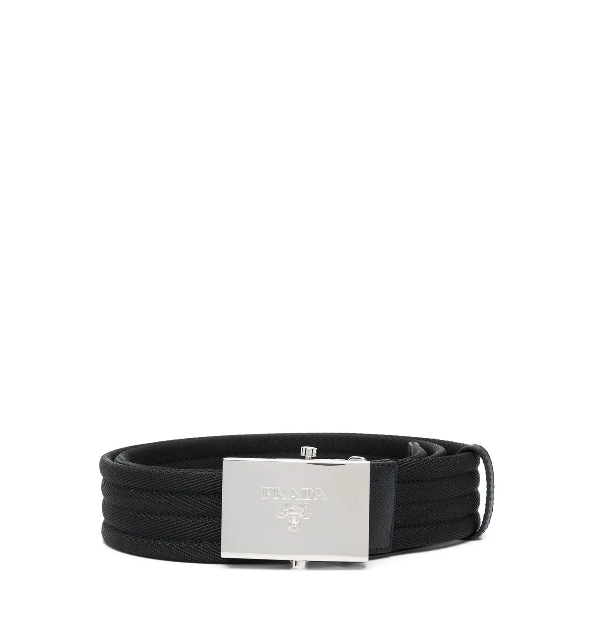 Engraved-logo Woven Belt