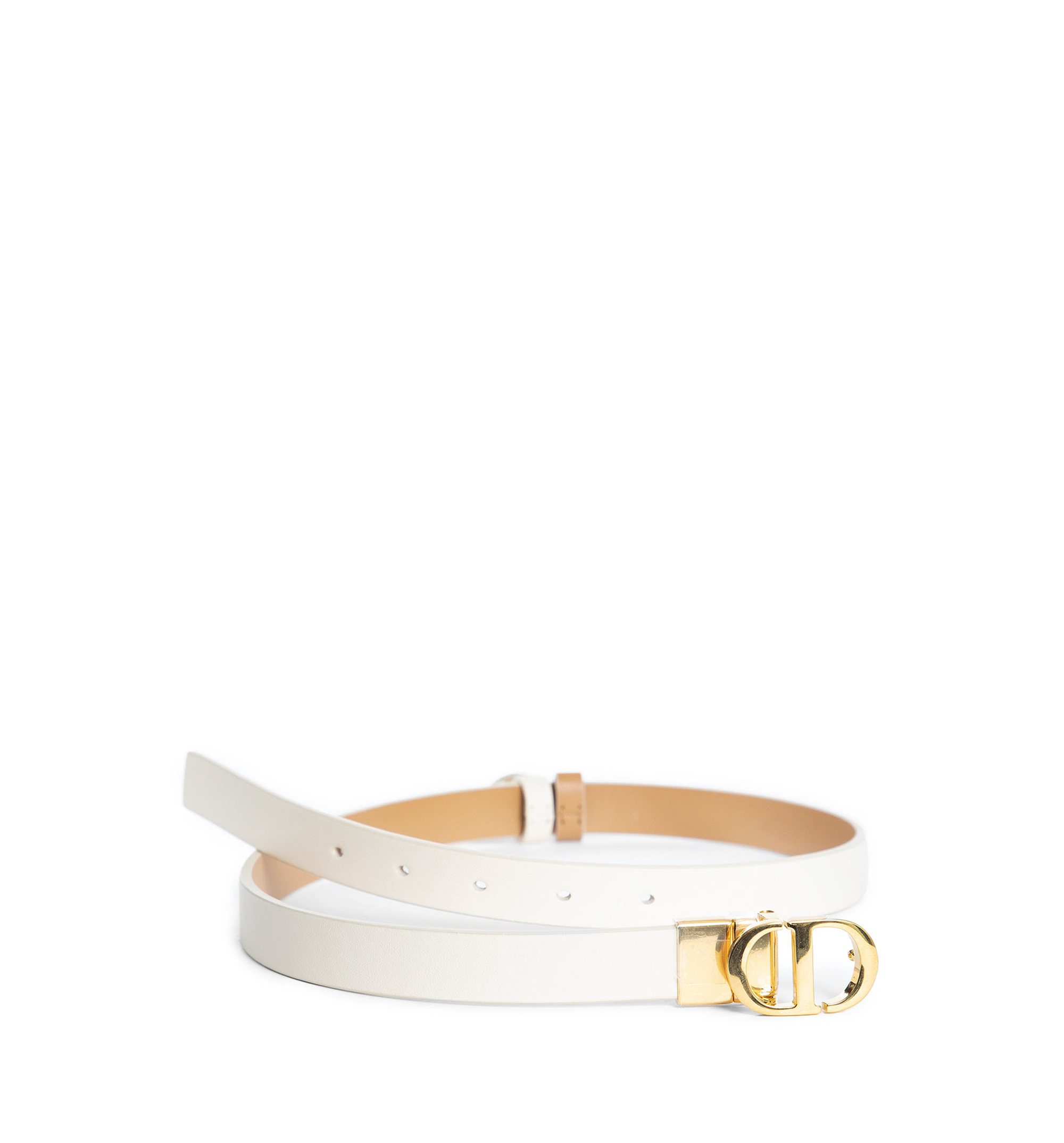 Dior Women Reversible Leather Belt In Neutral