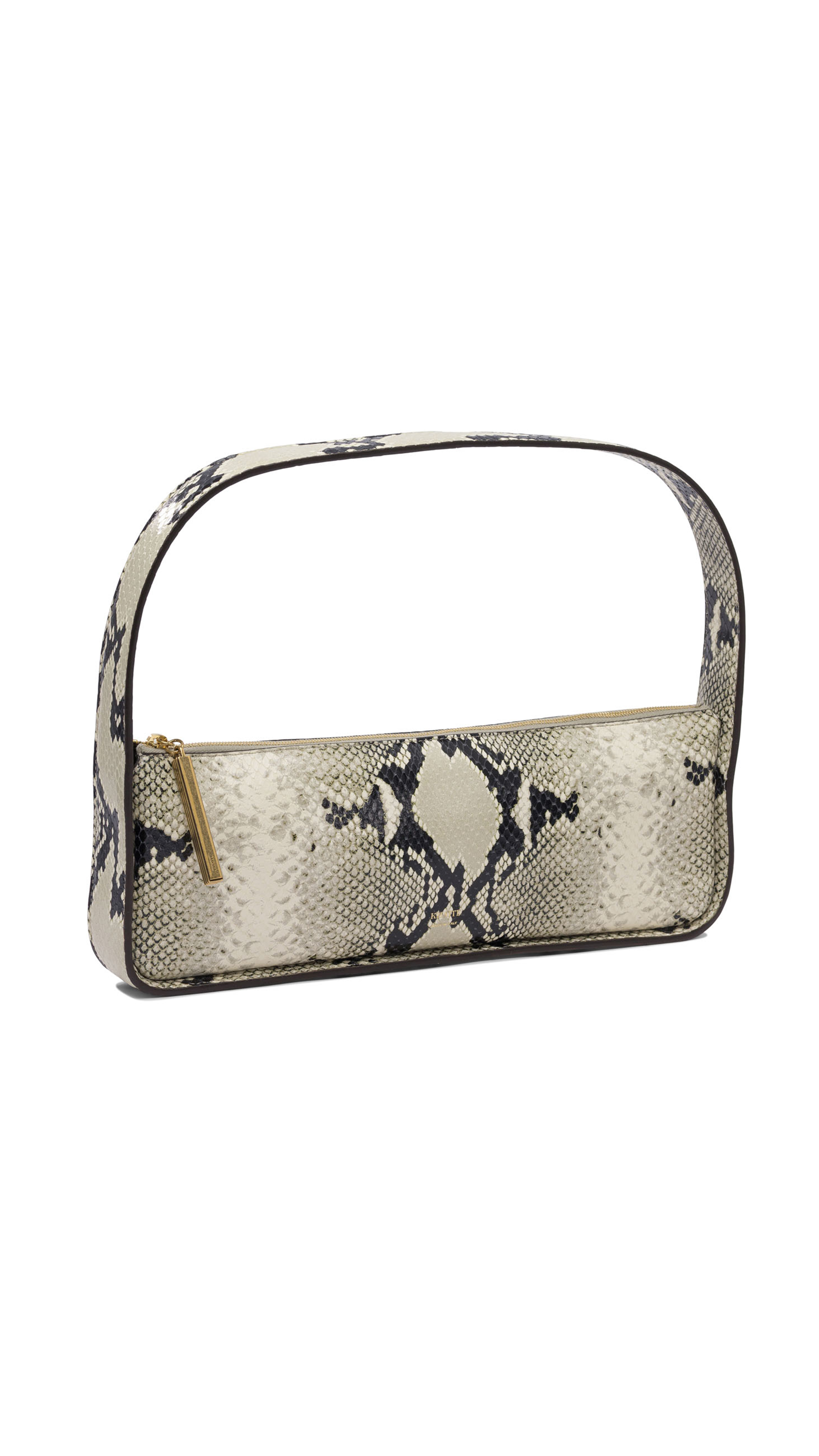 Lori Baguette Bag - Natural Python-Embossed Leather