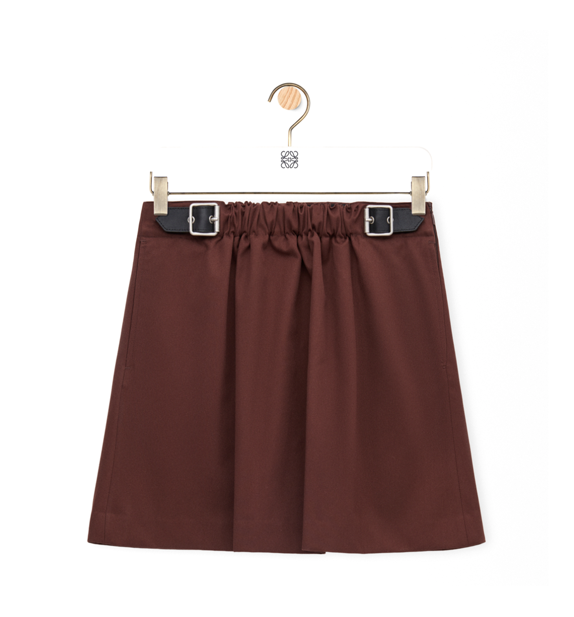Belted Skirt in Cotton and Silk