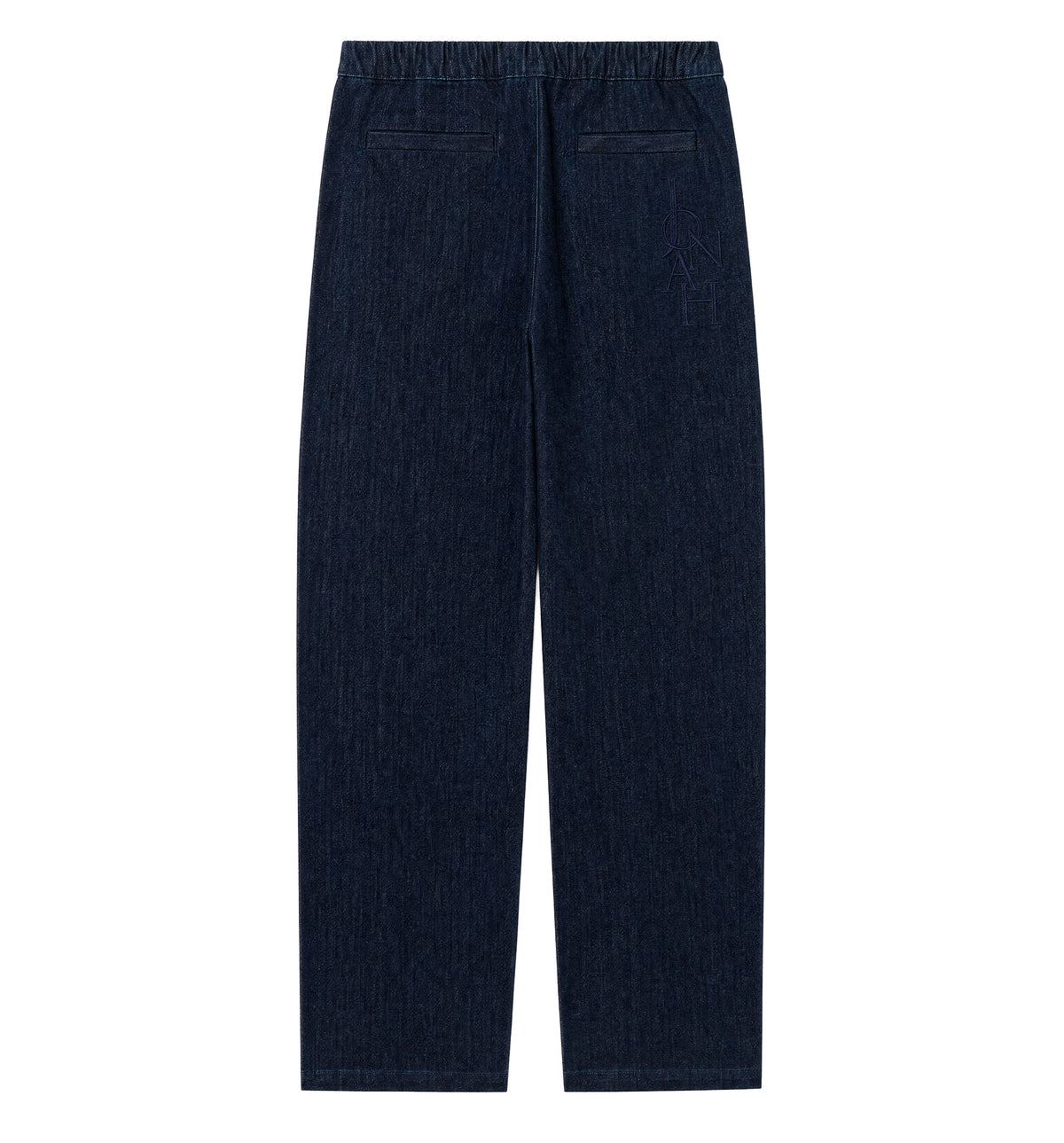 Drawstring Jeans with Embroidered Logo