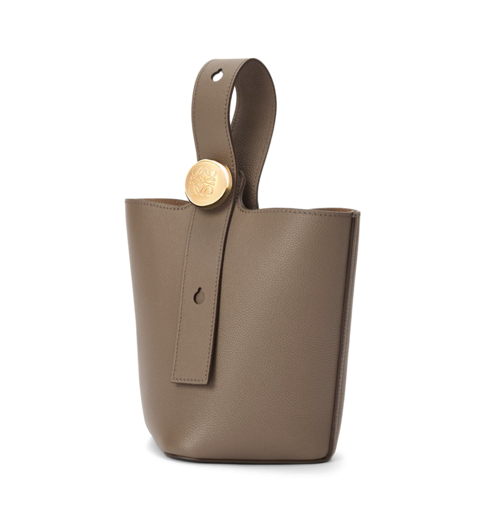 Mini Pebble Bucket in Soft Grained Calfskin