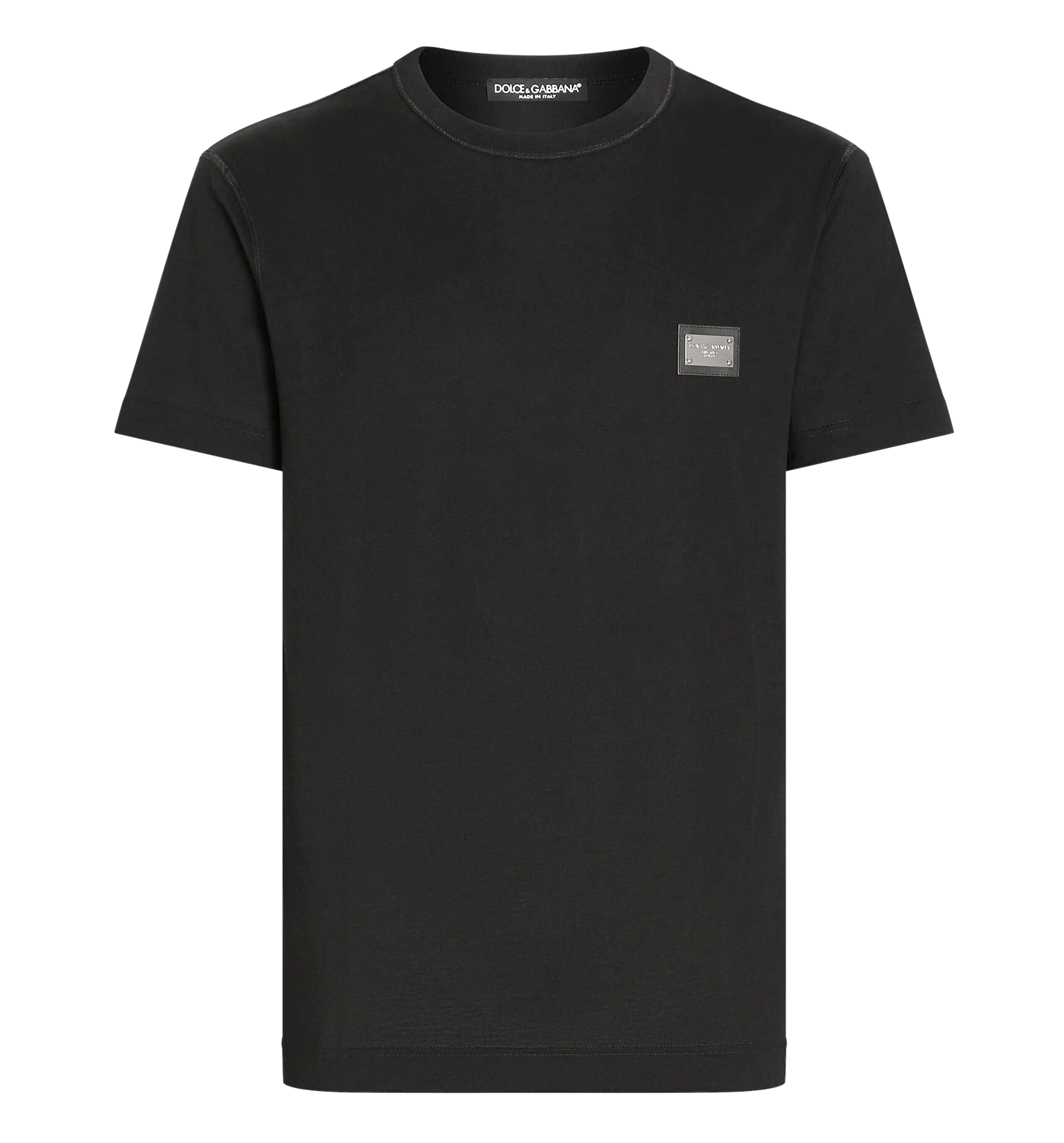 Cotton T-shirt with Branded Tag