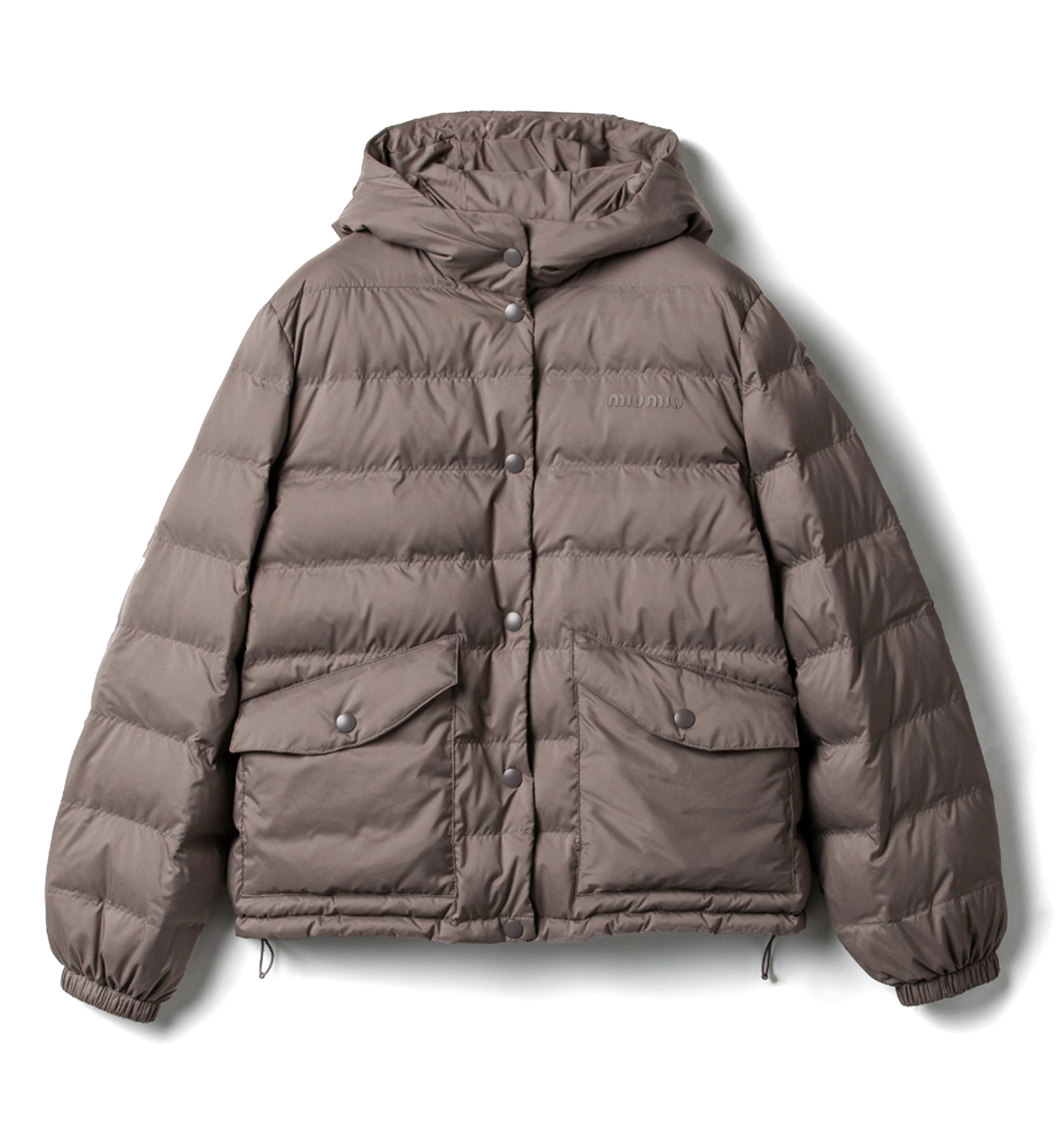 Technical pongé down jacket