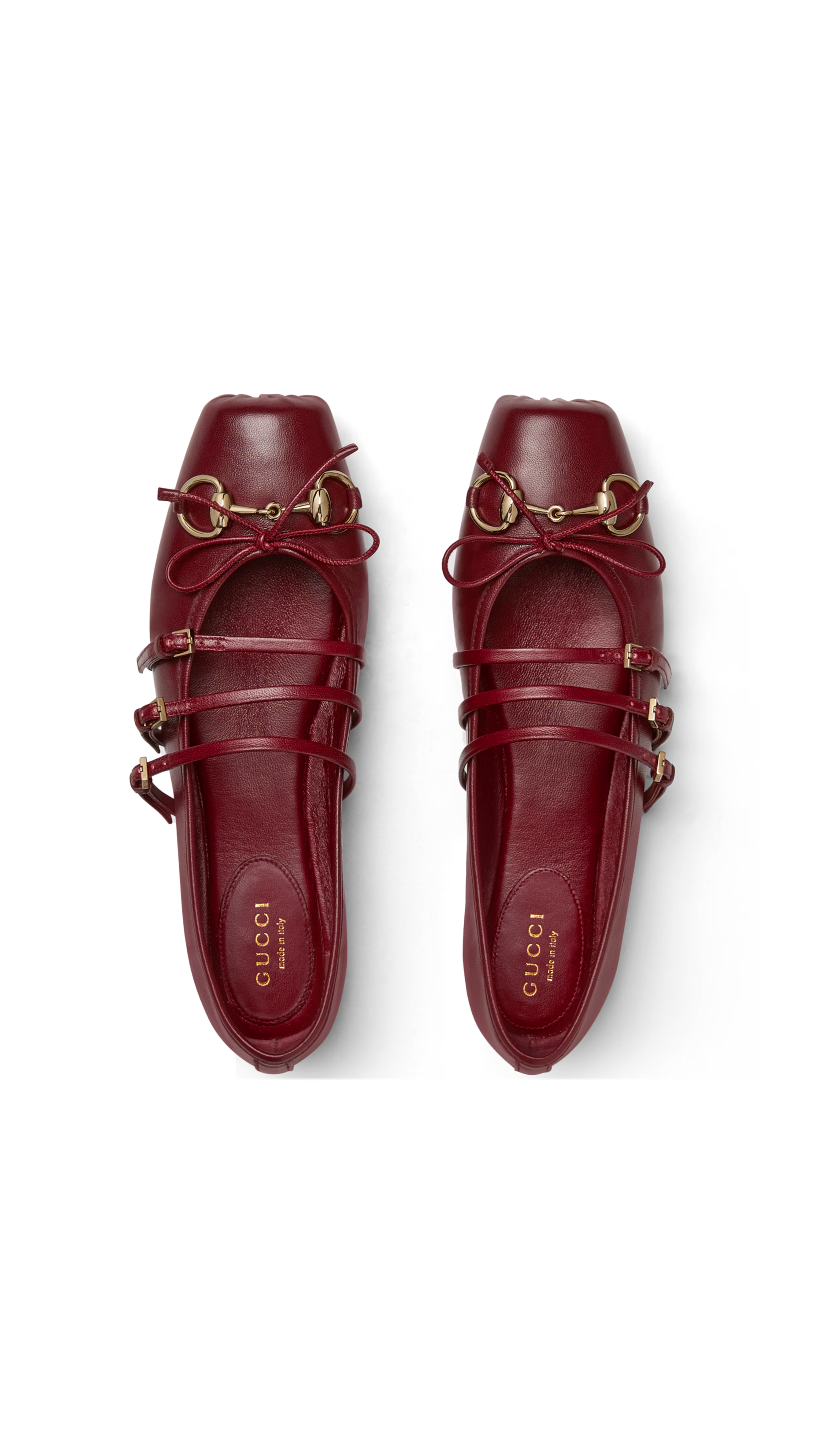 Leather Horsebit Flat - Rosso Ancora