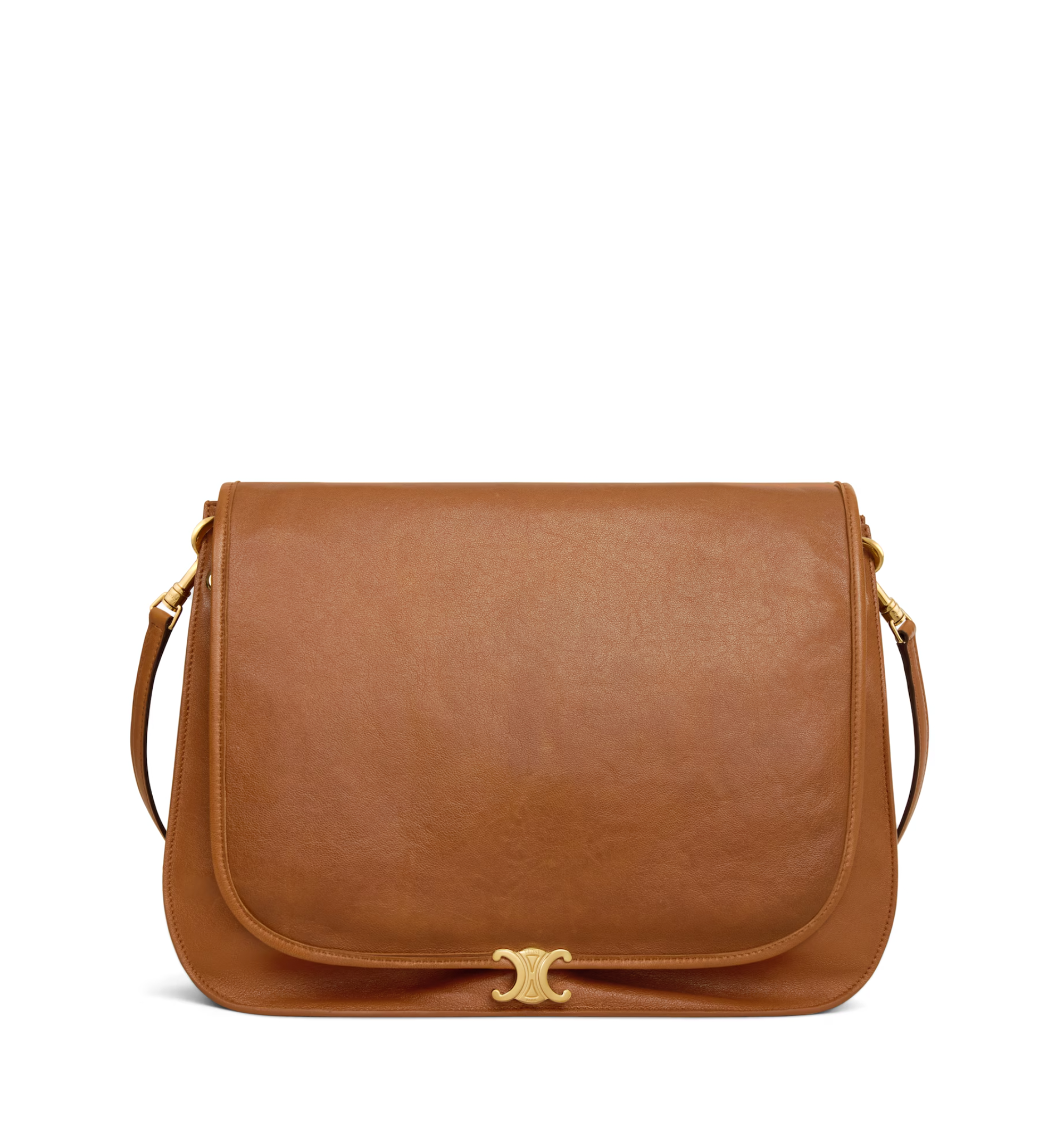 Besace Soft Triomphe in Supple Shiny Lambskin