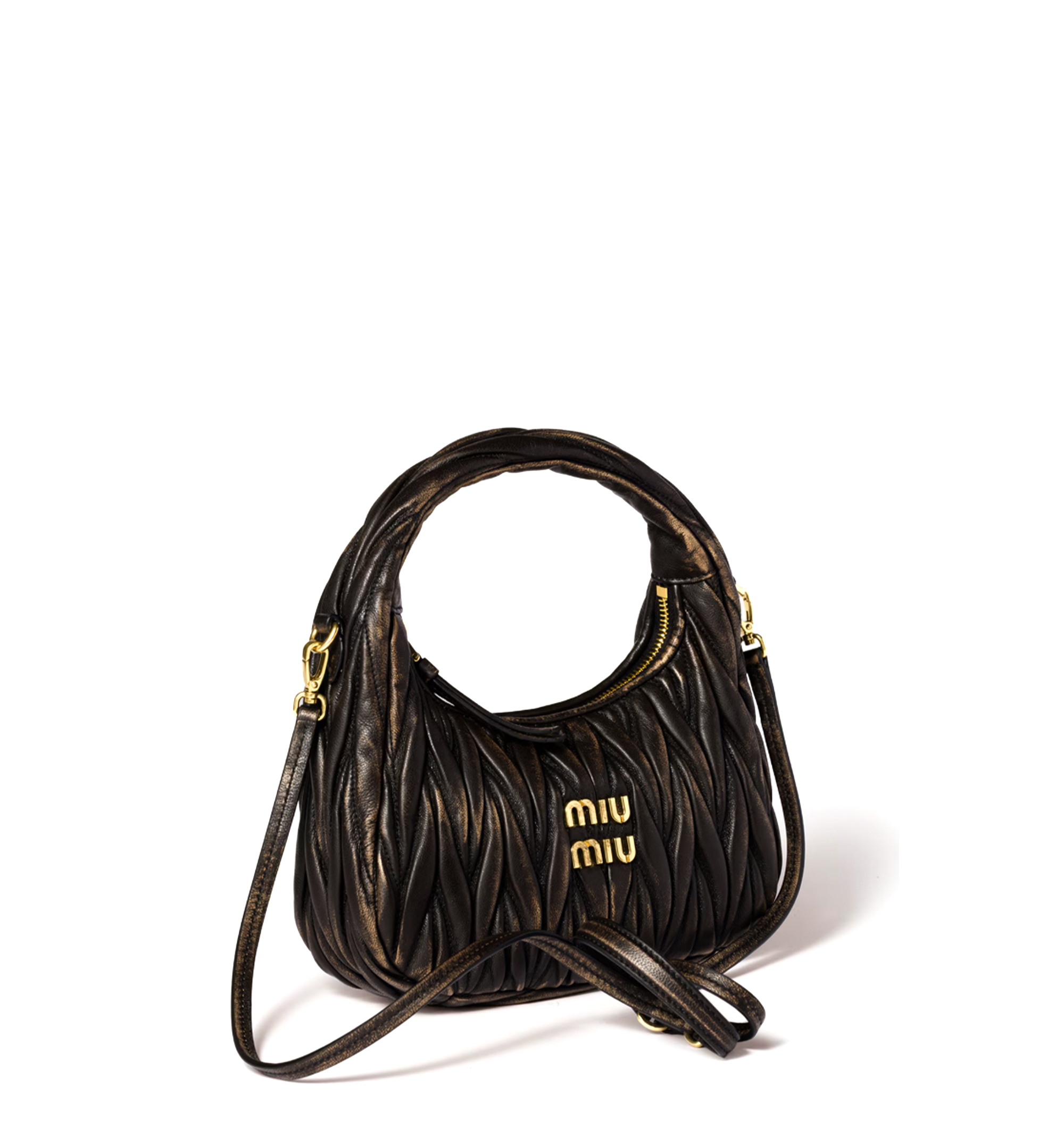 Wander matelassé nappa leather bag