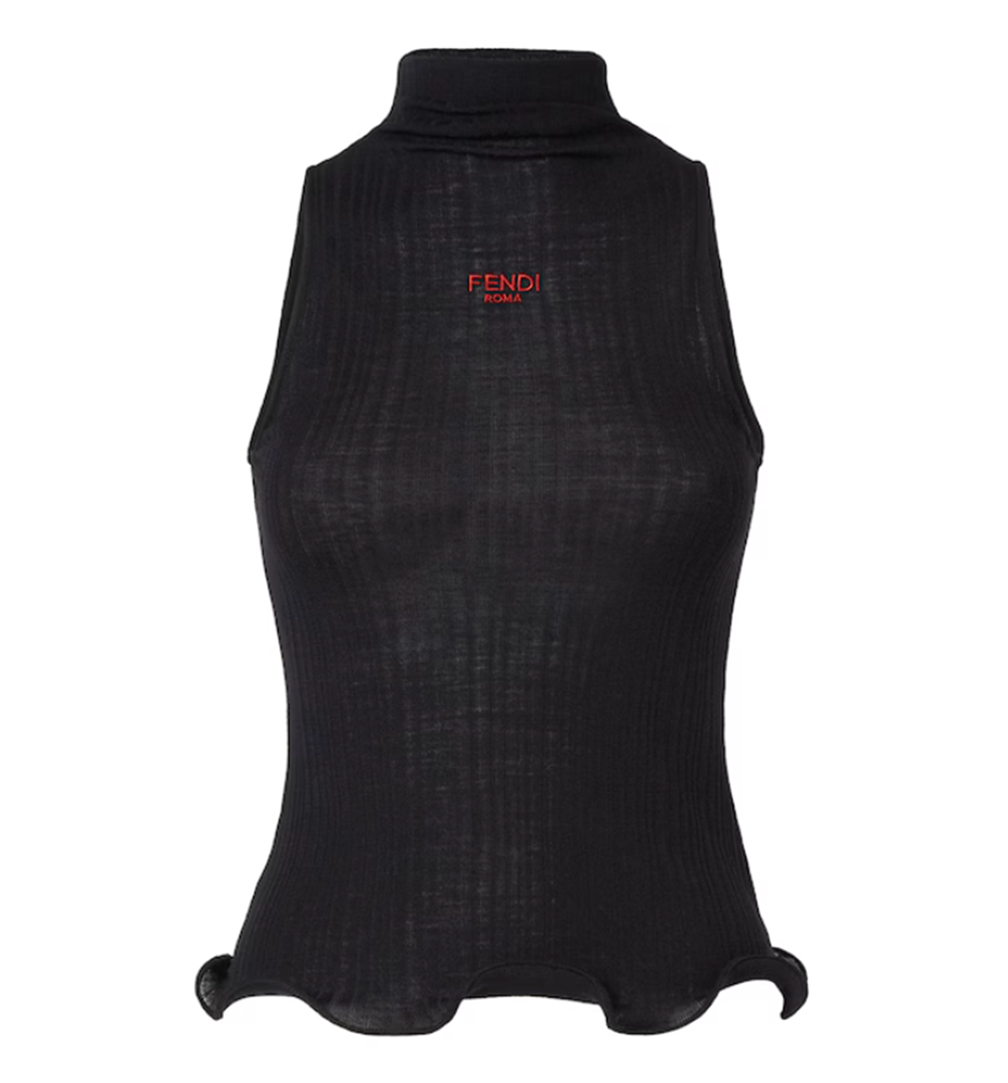 Fendi Roma Ribbed Wool Top