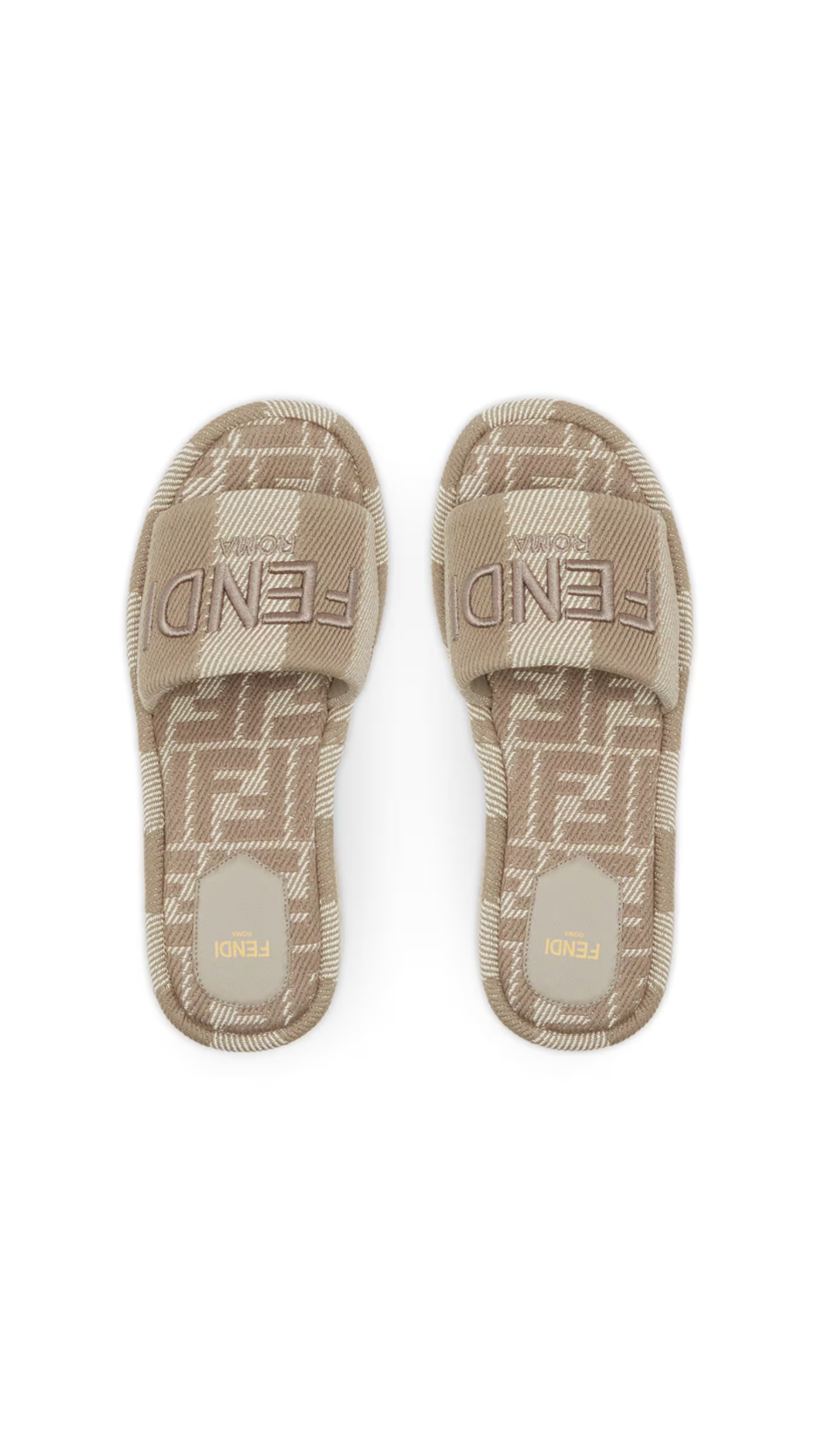 Fendi Sunshine Platform Slides - Dove Grey