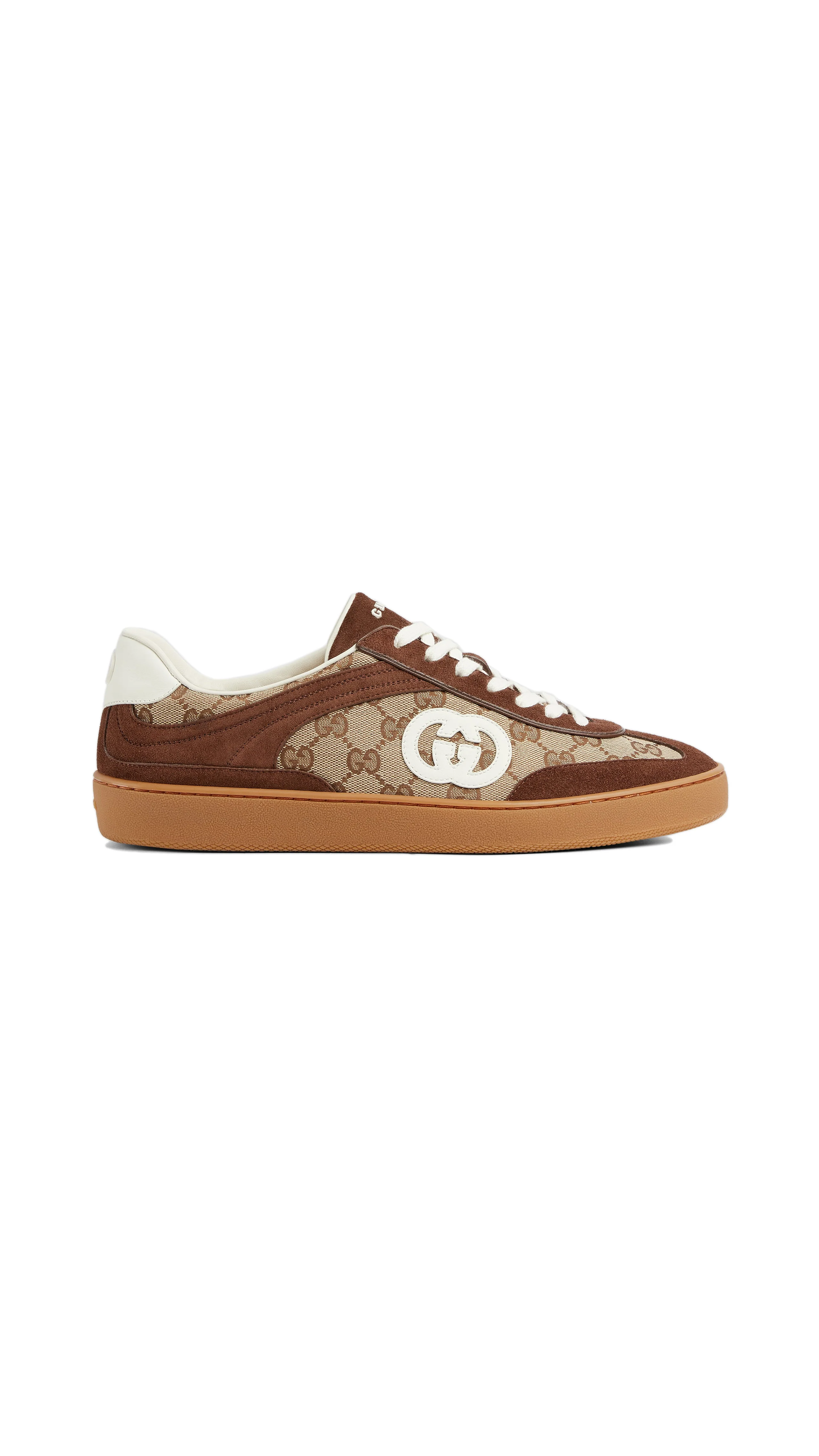 Sneaker with Interlocking G Sneakers - Brown/Beige