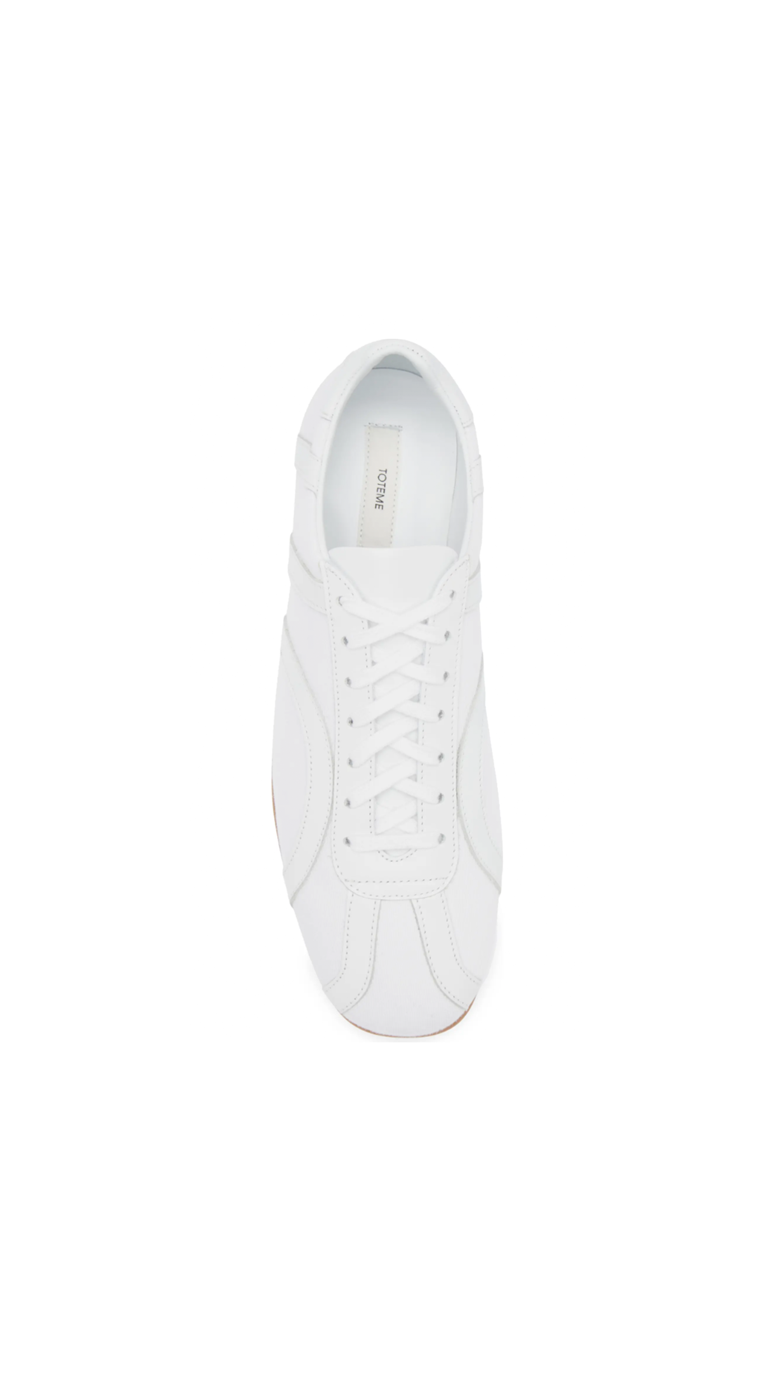 Canvas Lace-up Sneakers - White