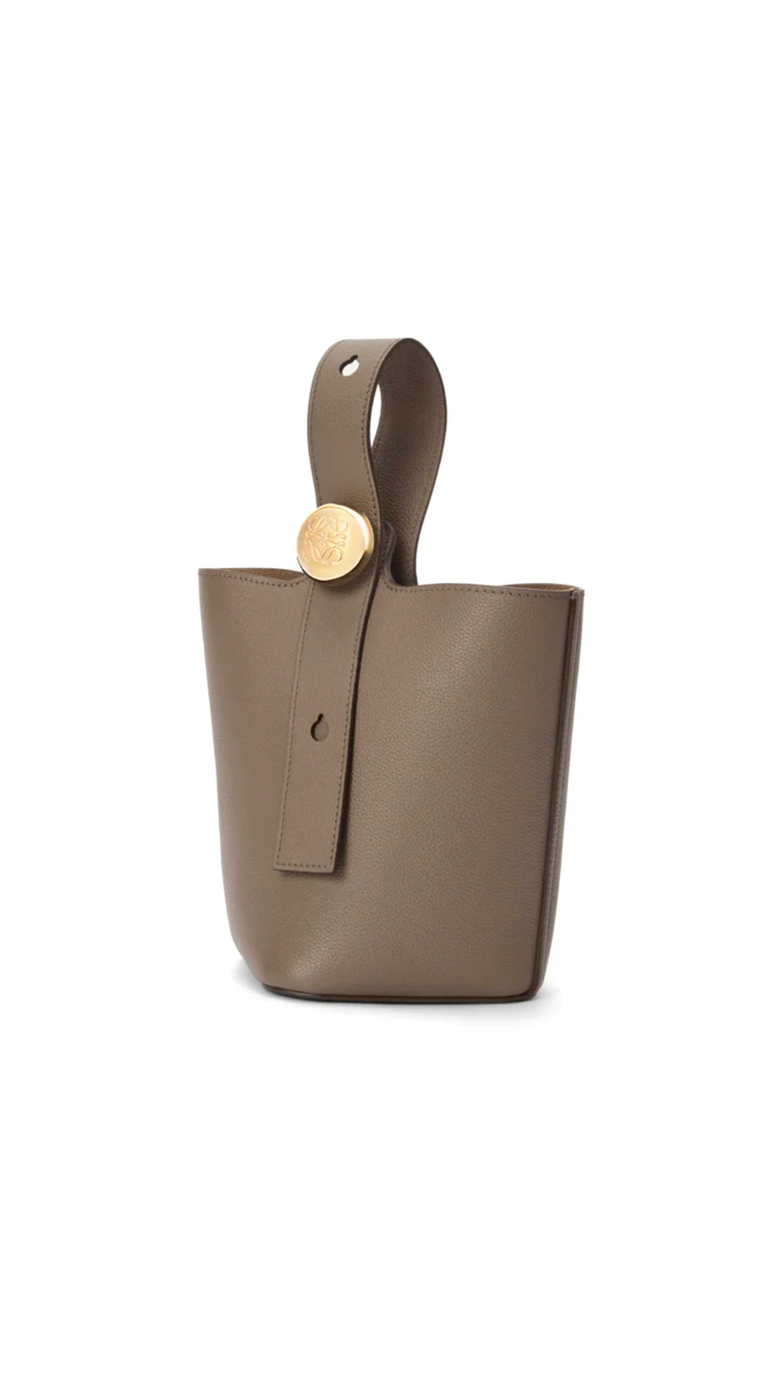 Mini Pebble Bucket in Soft Grained Calfskin