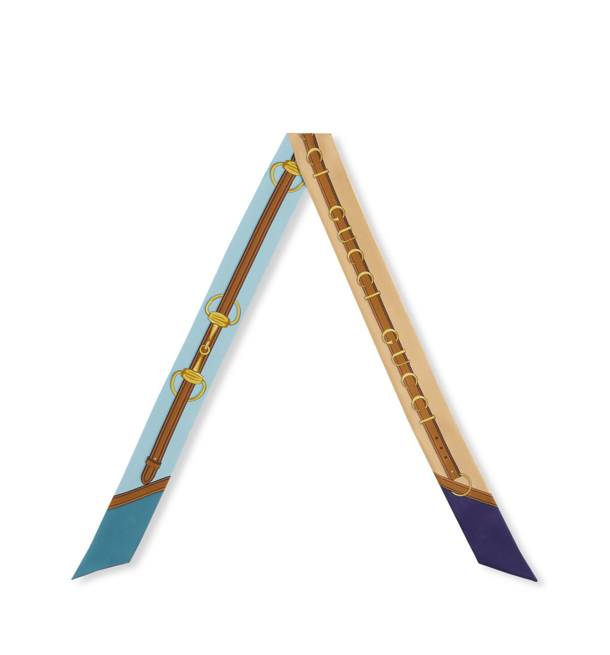 Printed silk twill ribbon