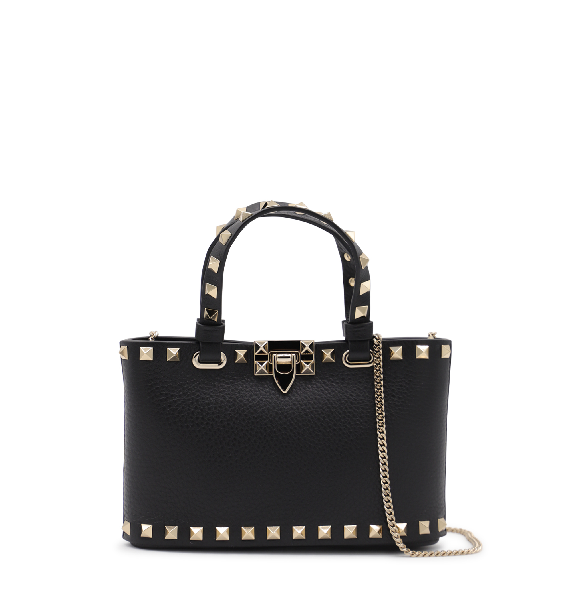 Rockstud Mini Shopping Bag in Grainy Calfskin