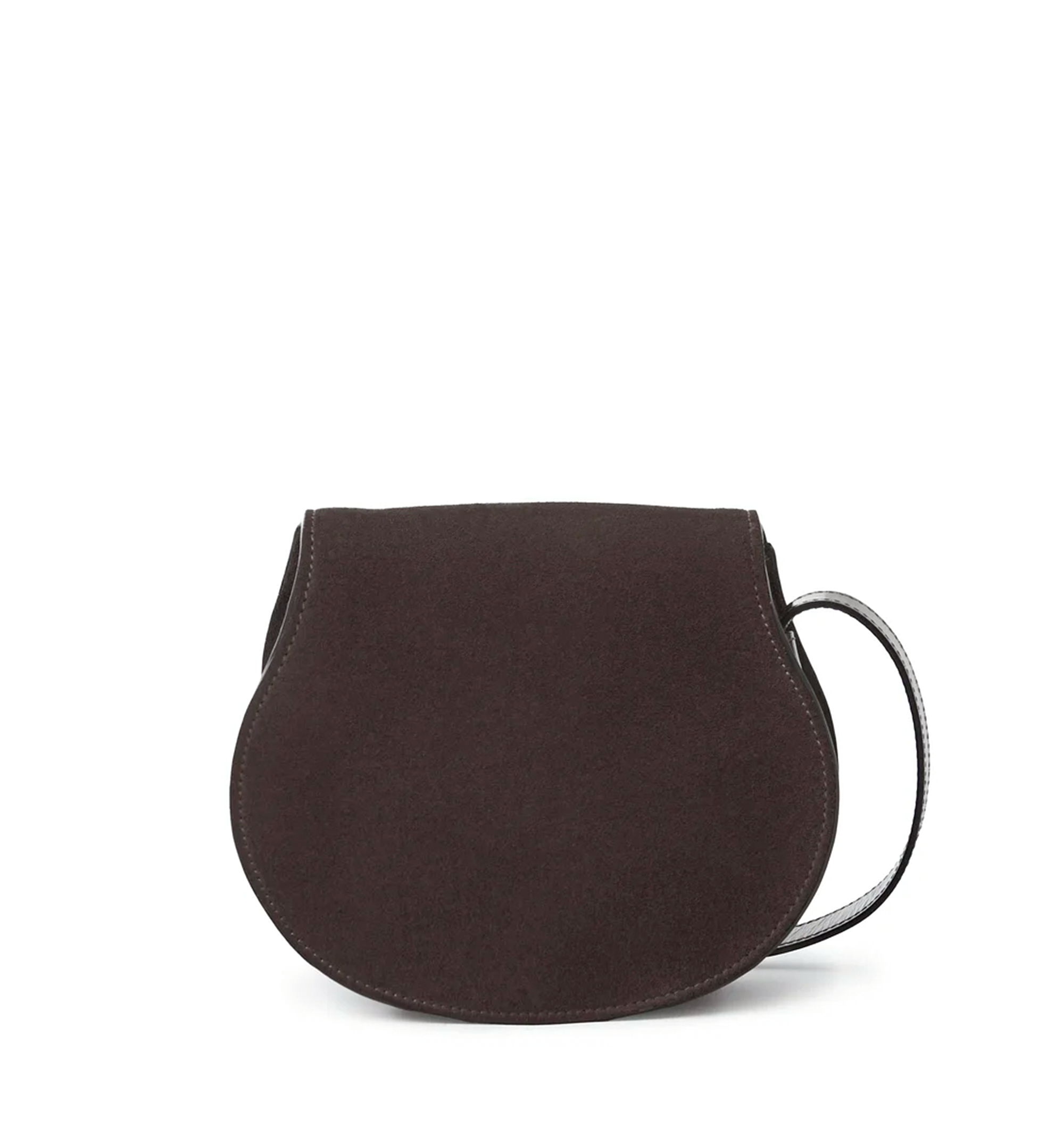 Small Marcie Saddle Bag in Suede Leather