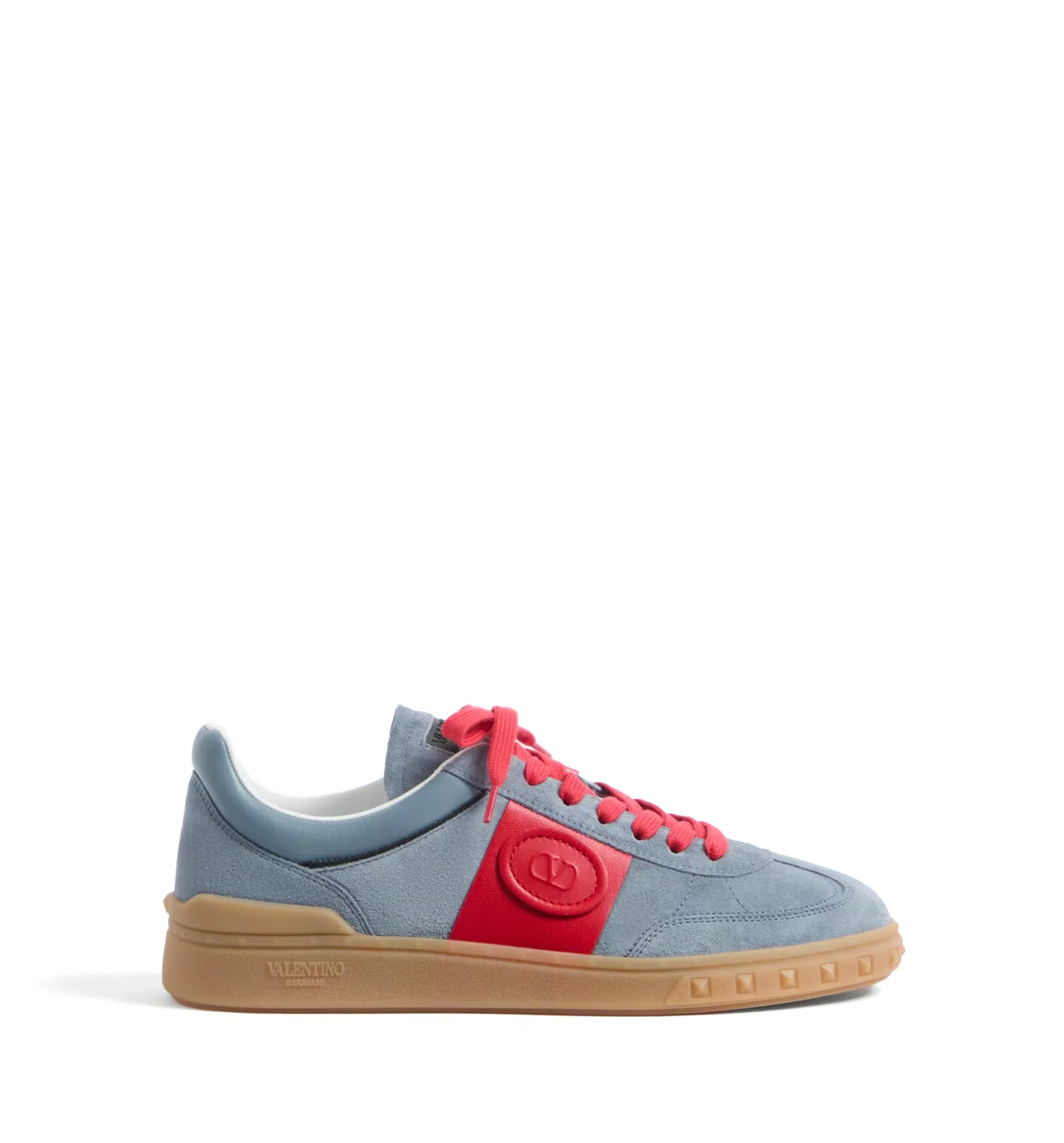 Upvillage Low Top Sneaker in Split Leather and Calfskin Nappa Leather