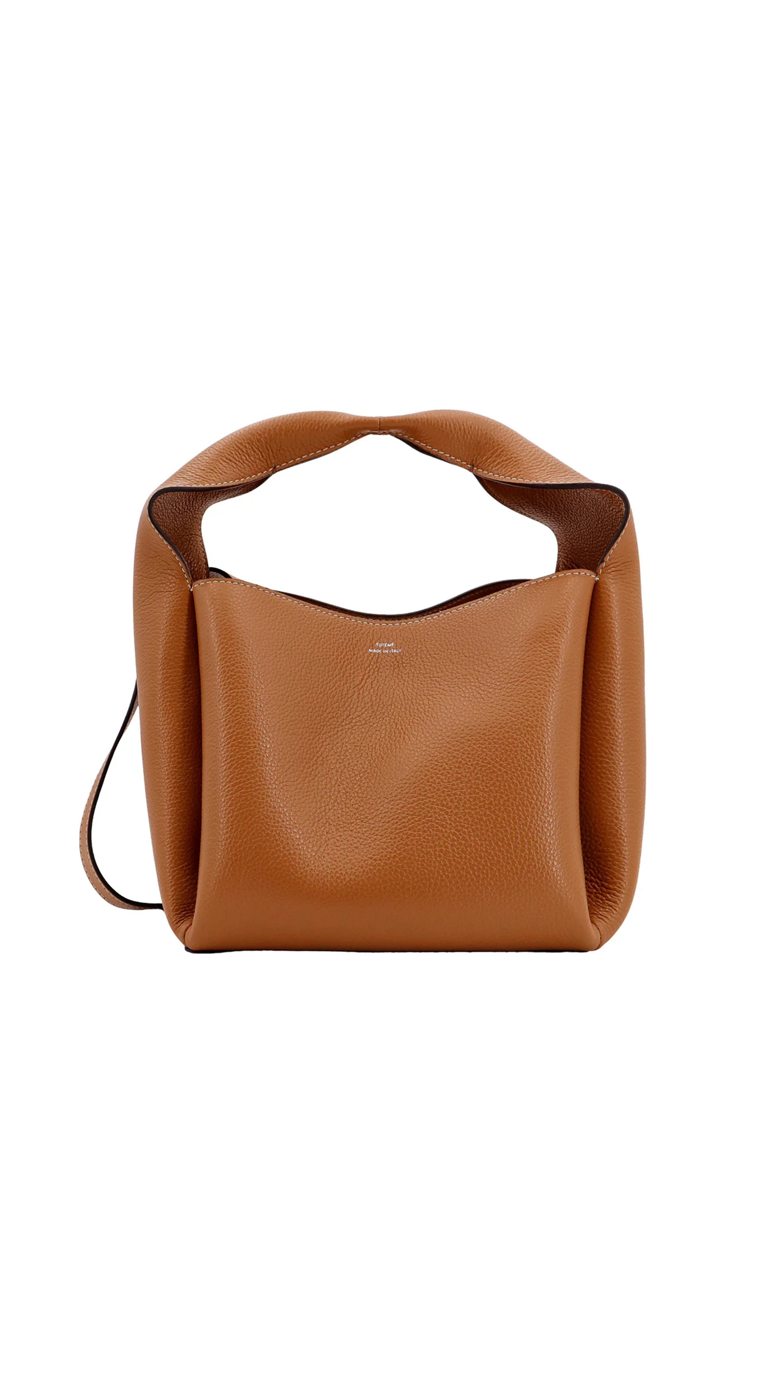 Bucket Bag in Grained Leather - Tan