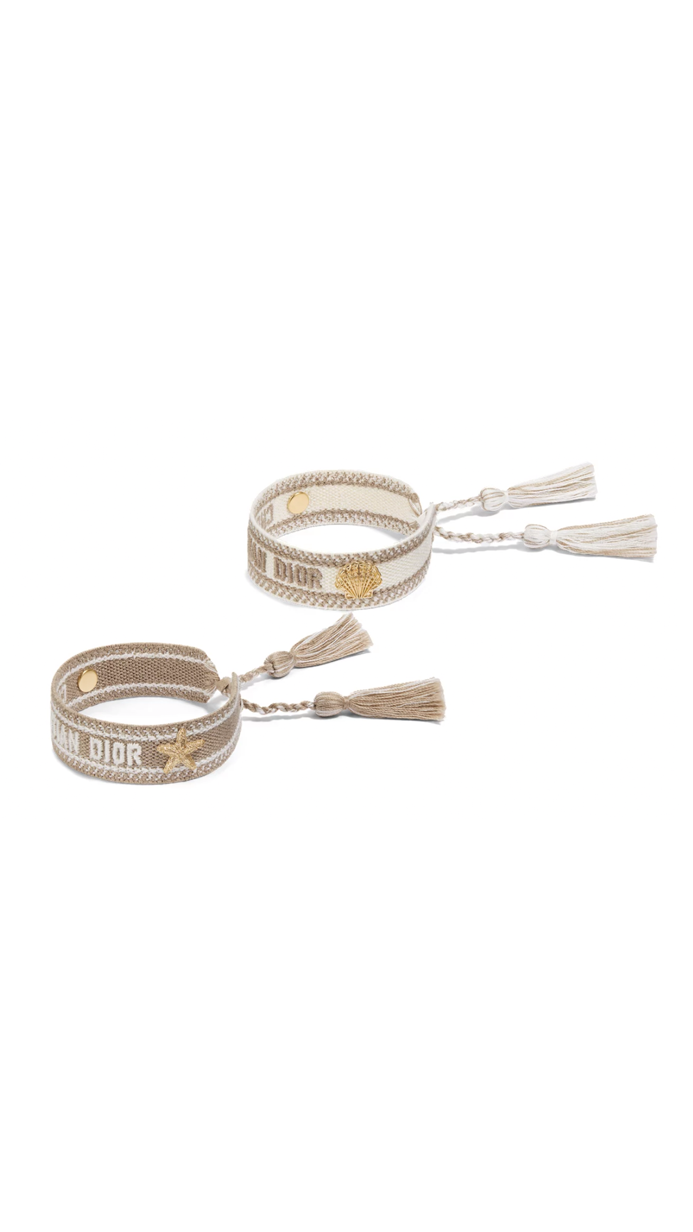 Christian Dior Bracelet Set with Metal Details - Latte/Biscuit