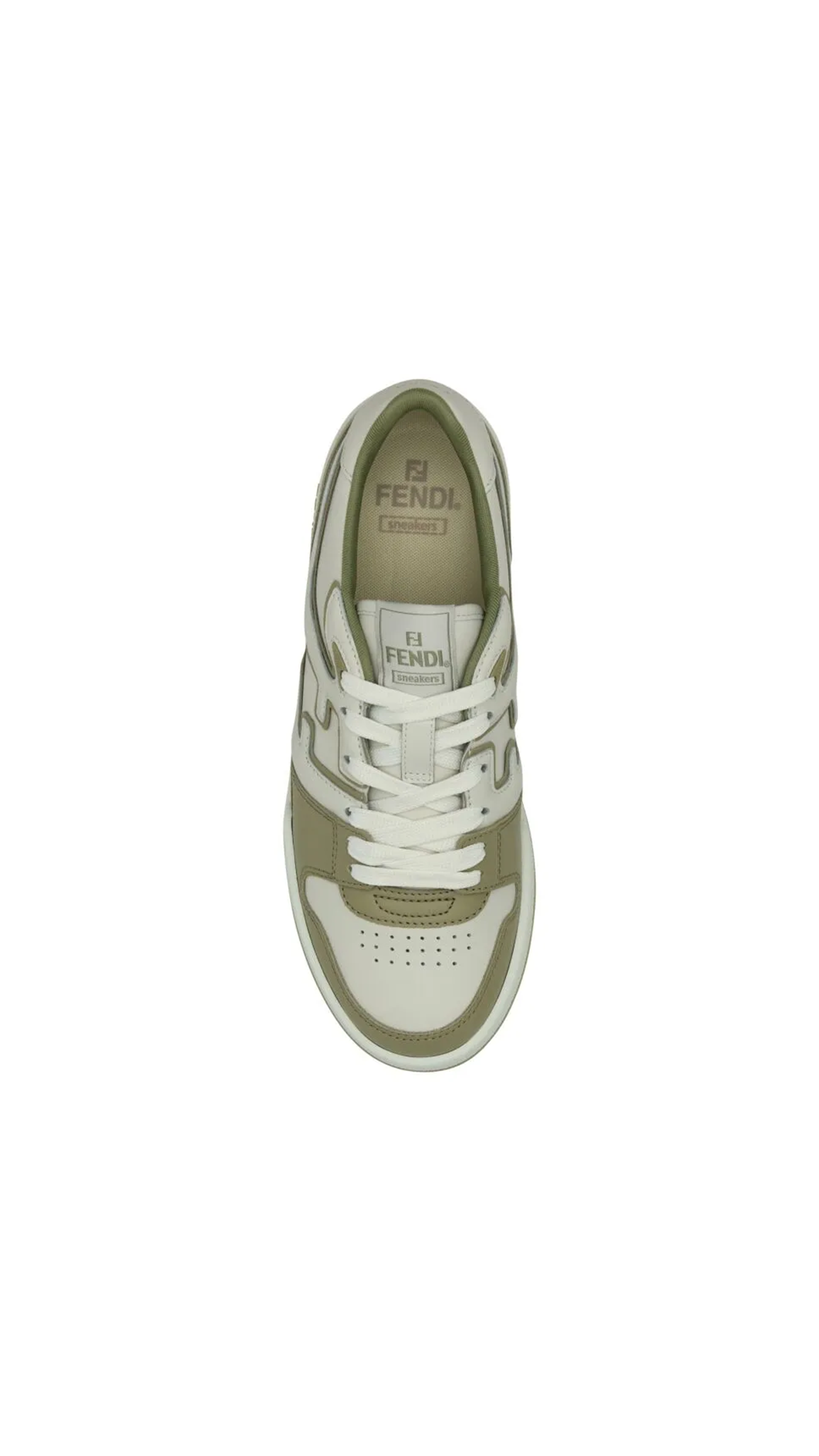 Fendi Match Sneakers - White&Sage