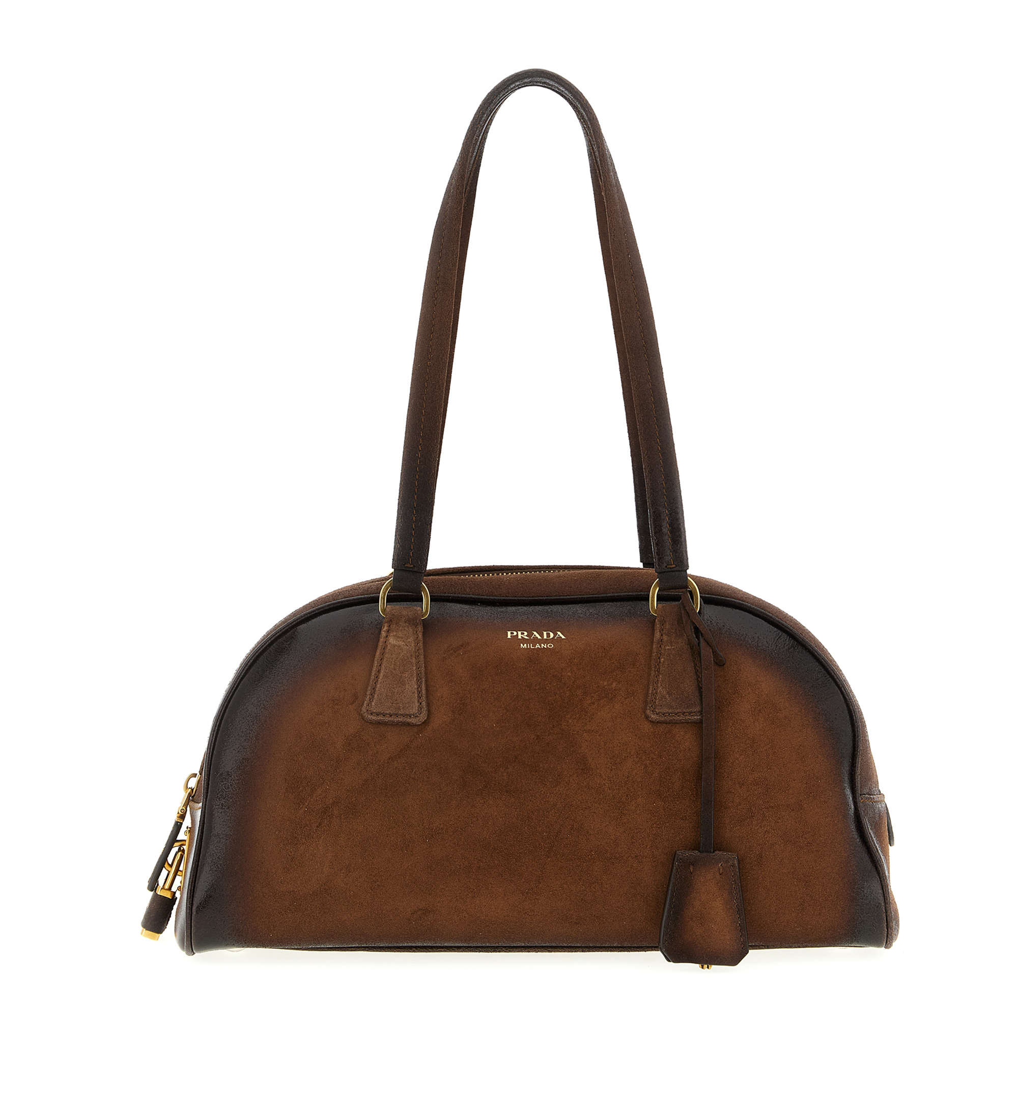 Bowling medium suede bag