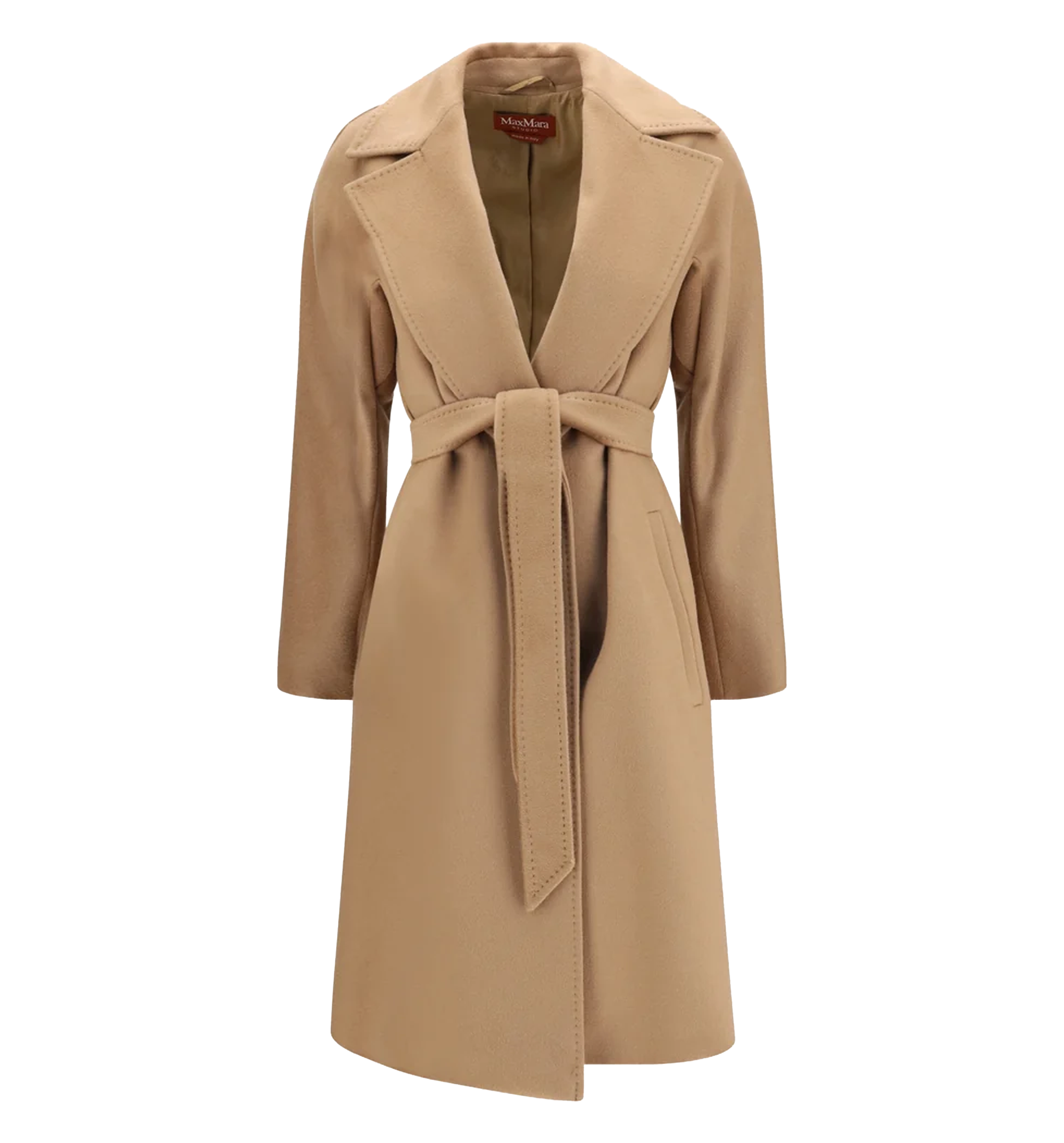 Wool Coat with peak lapels