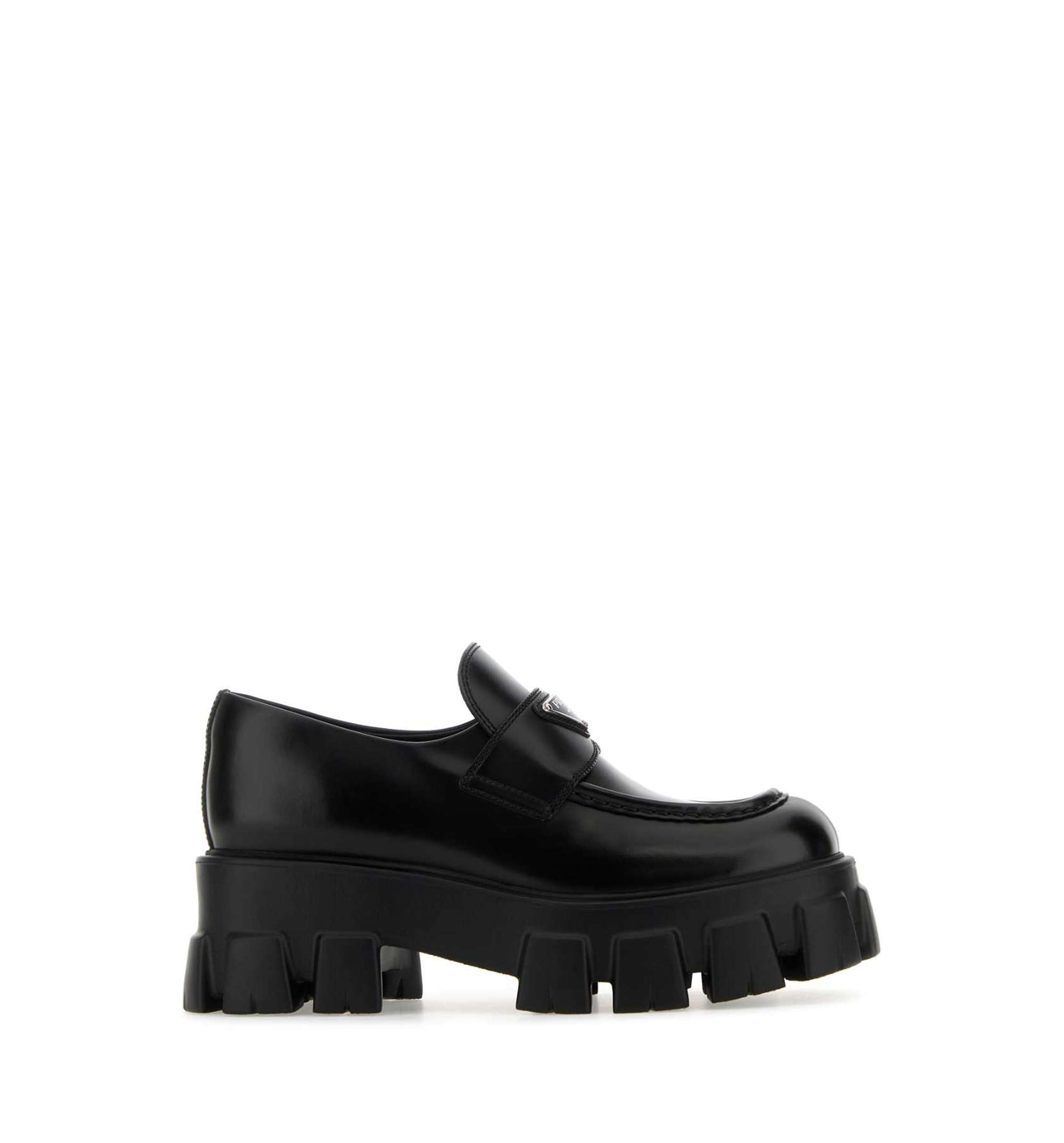 Brushed leather Monolith loafers