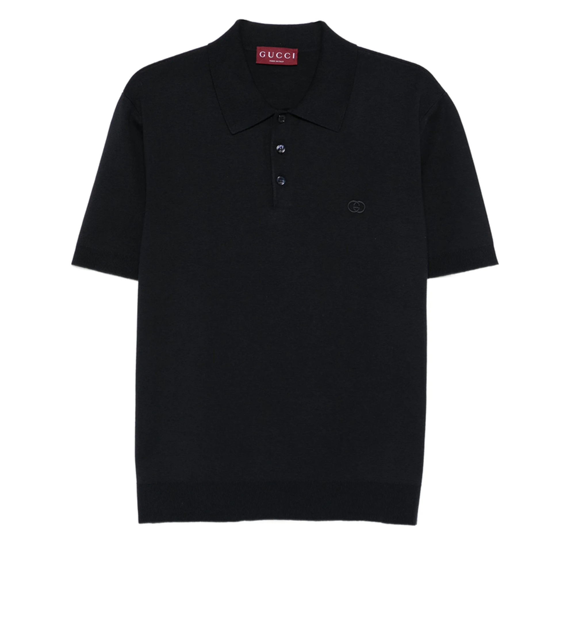 Silk cotton polo shirt