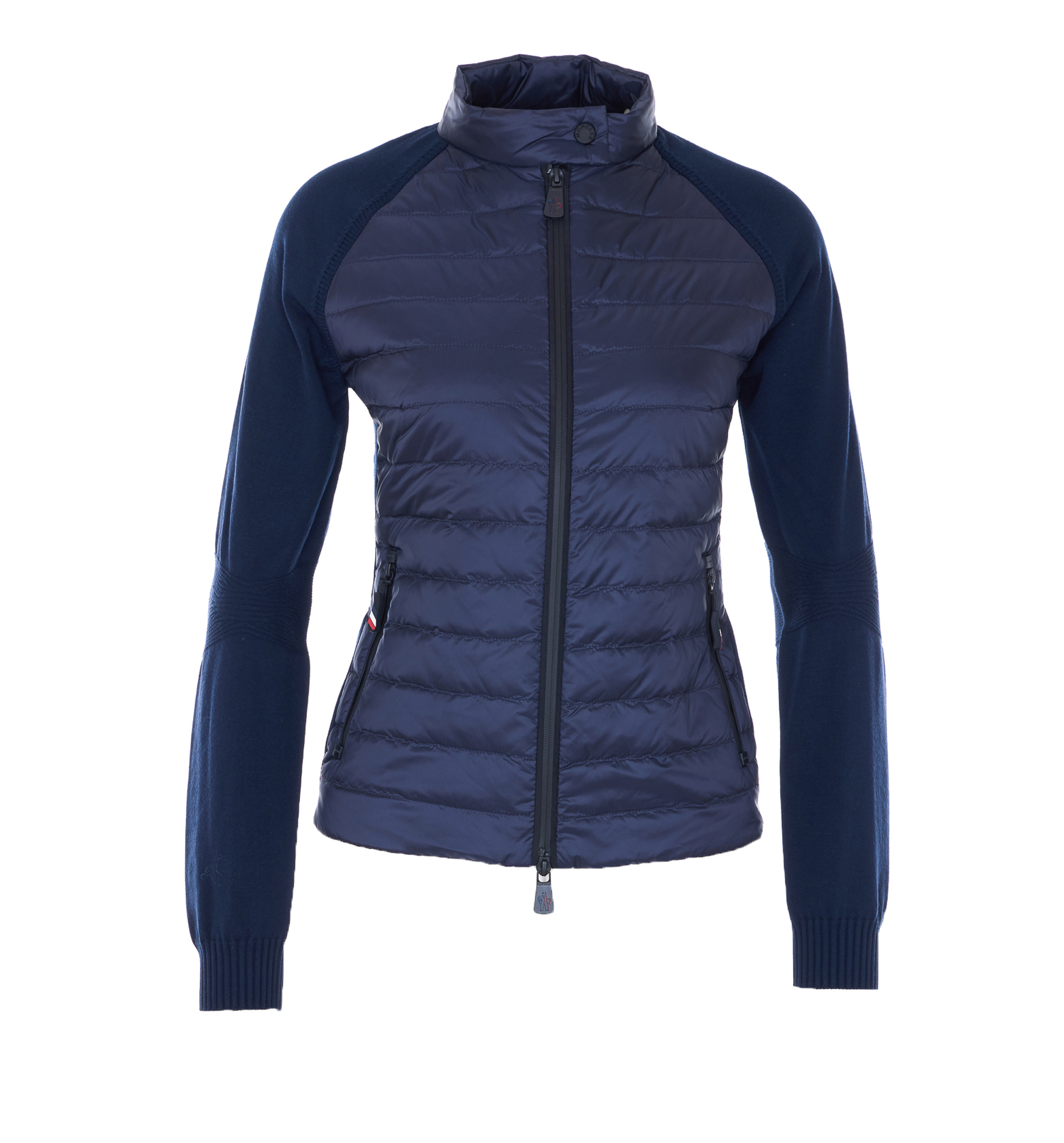 Padded Wool Zip-Up Cardigan