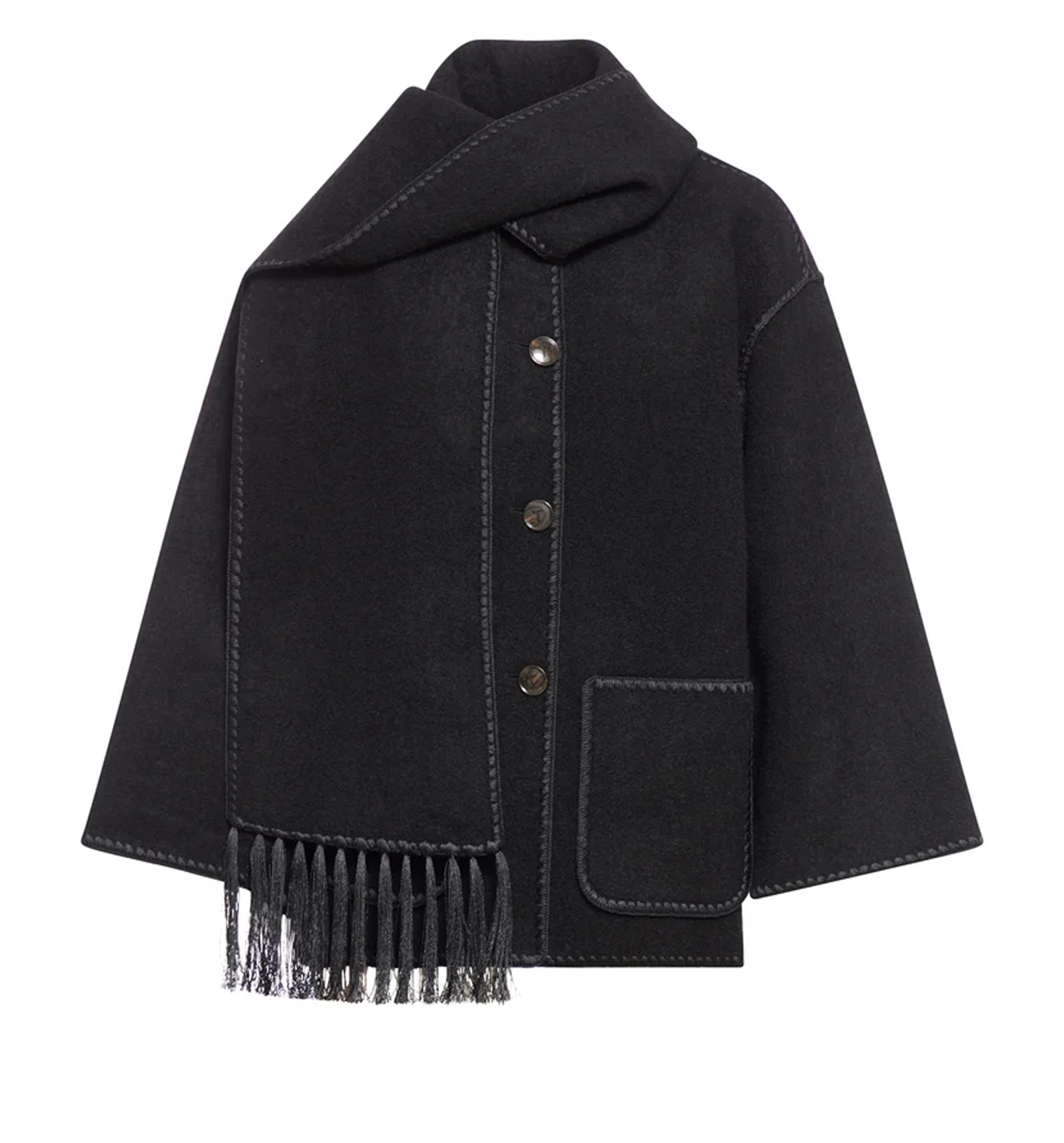 Wool jacket WIth Scard