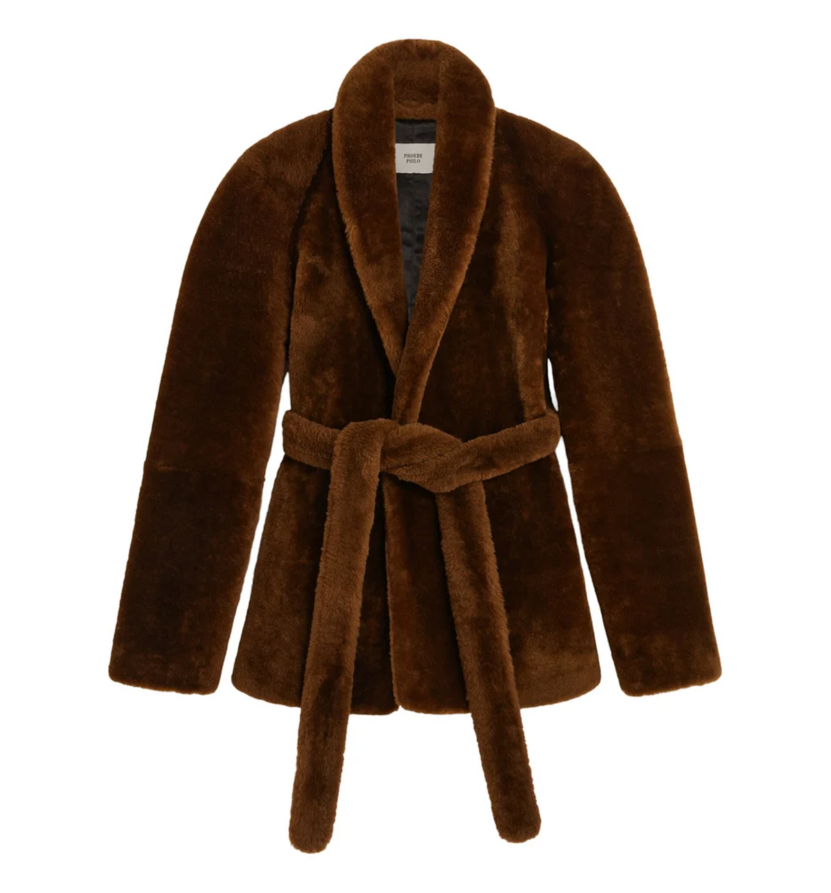 Belted Shearling Blouson