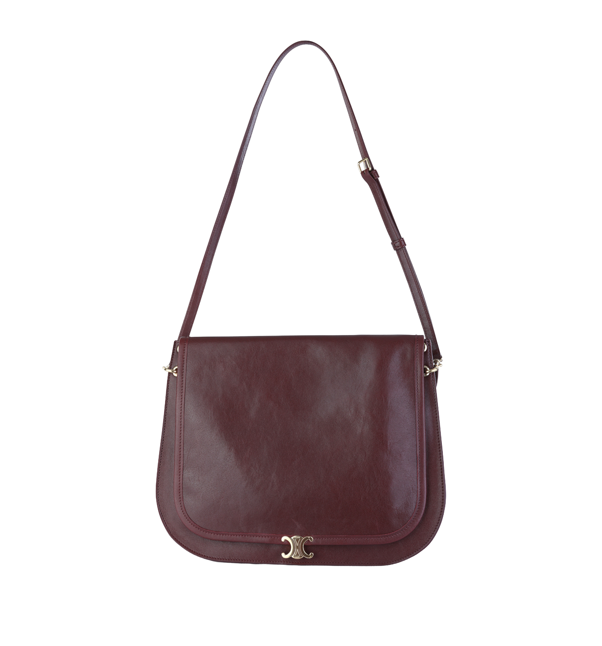 Besace Soft Triomphe in Supple Shiny Lambskin