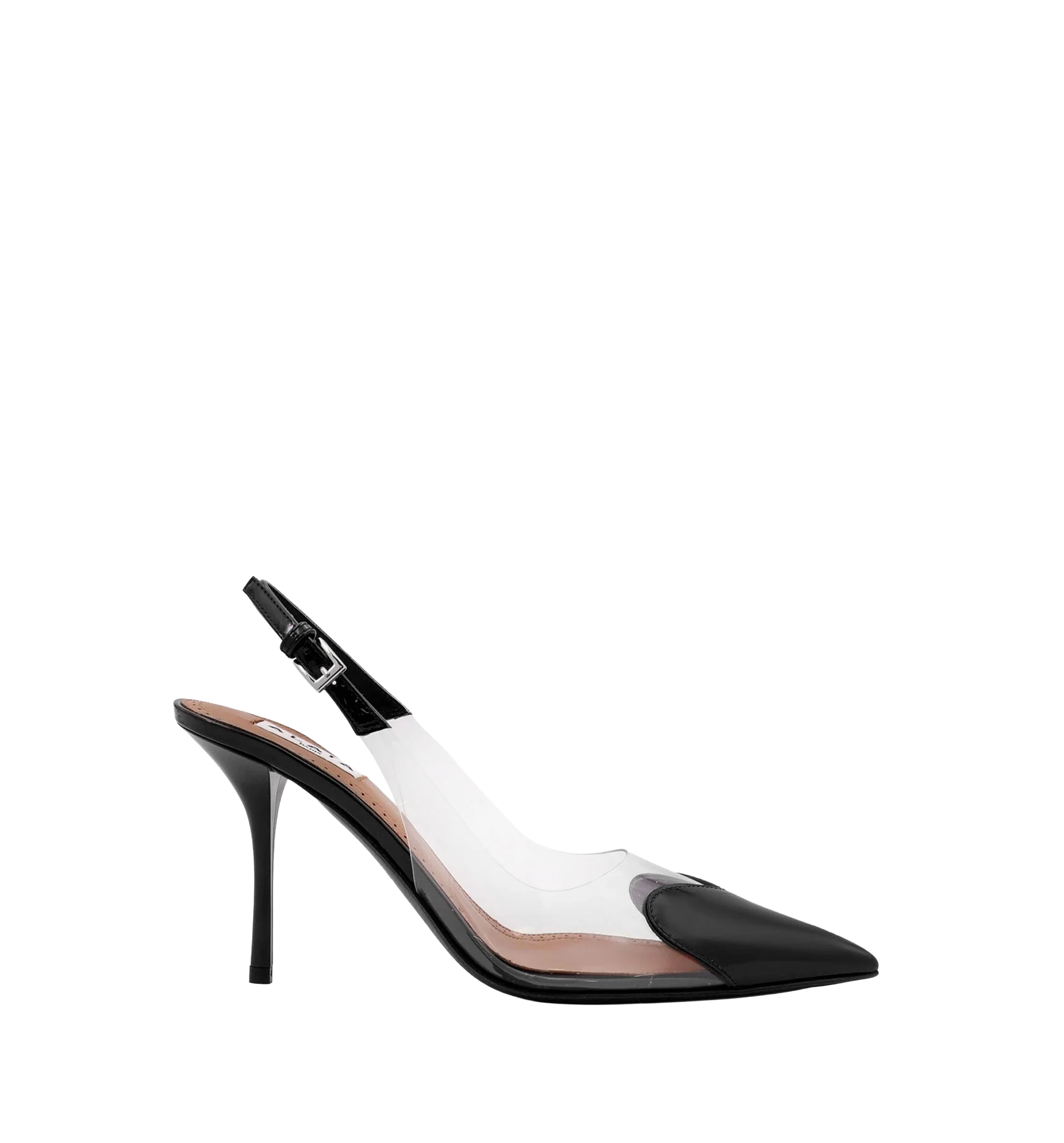 Le Coeur PVC and leather slingback