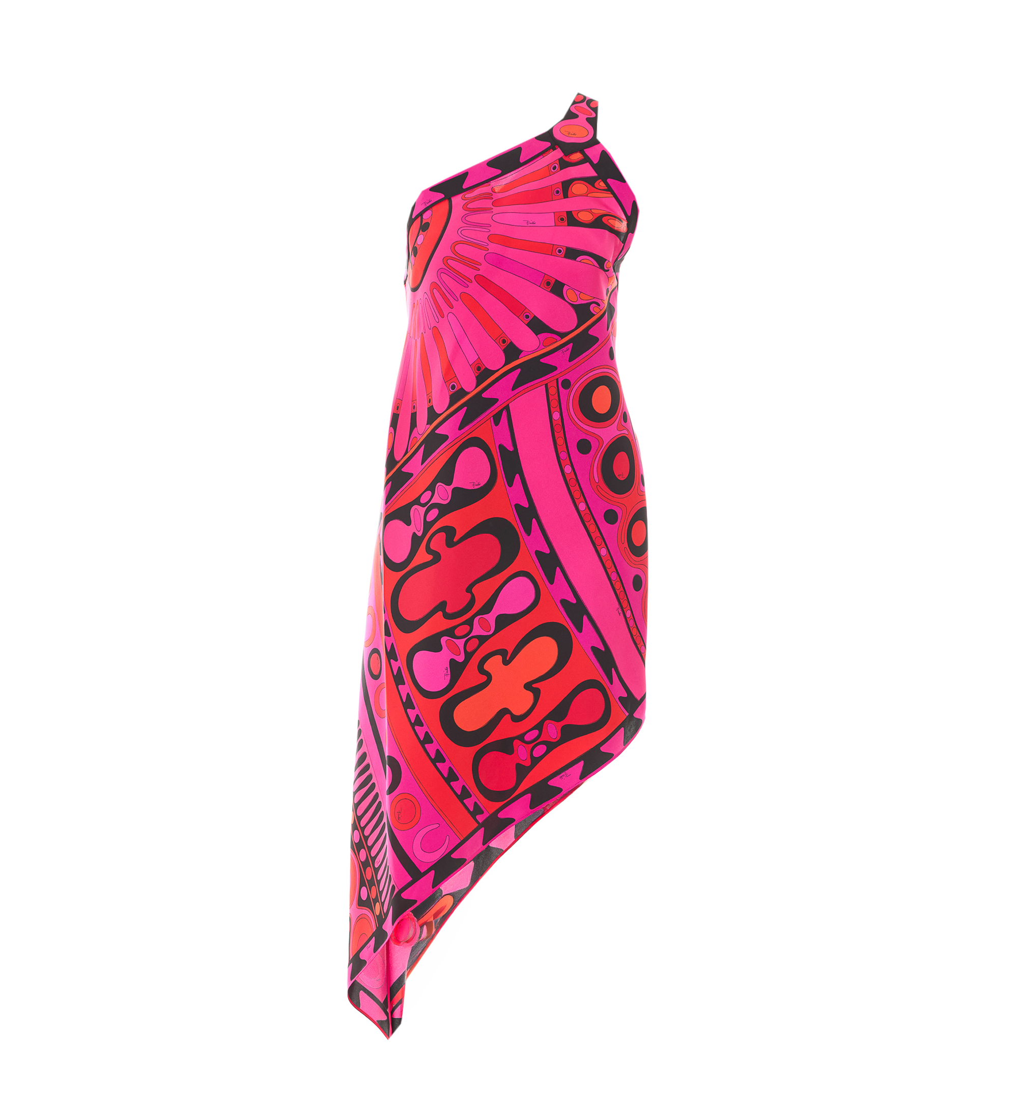 Soleil Print One-Shoulder Dress
