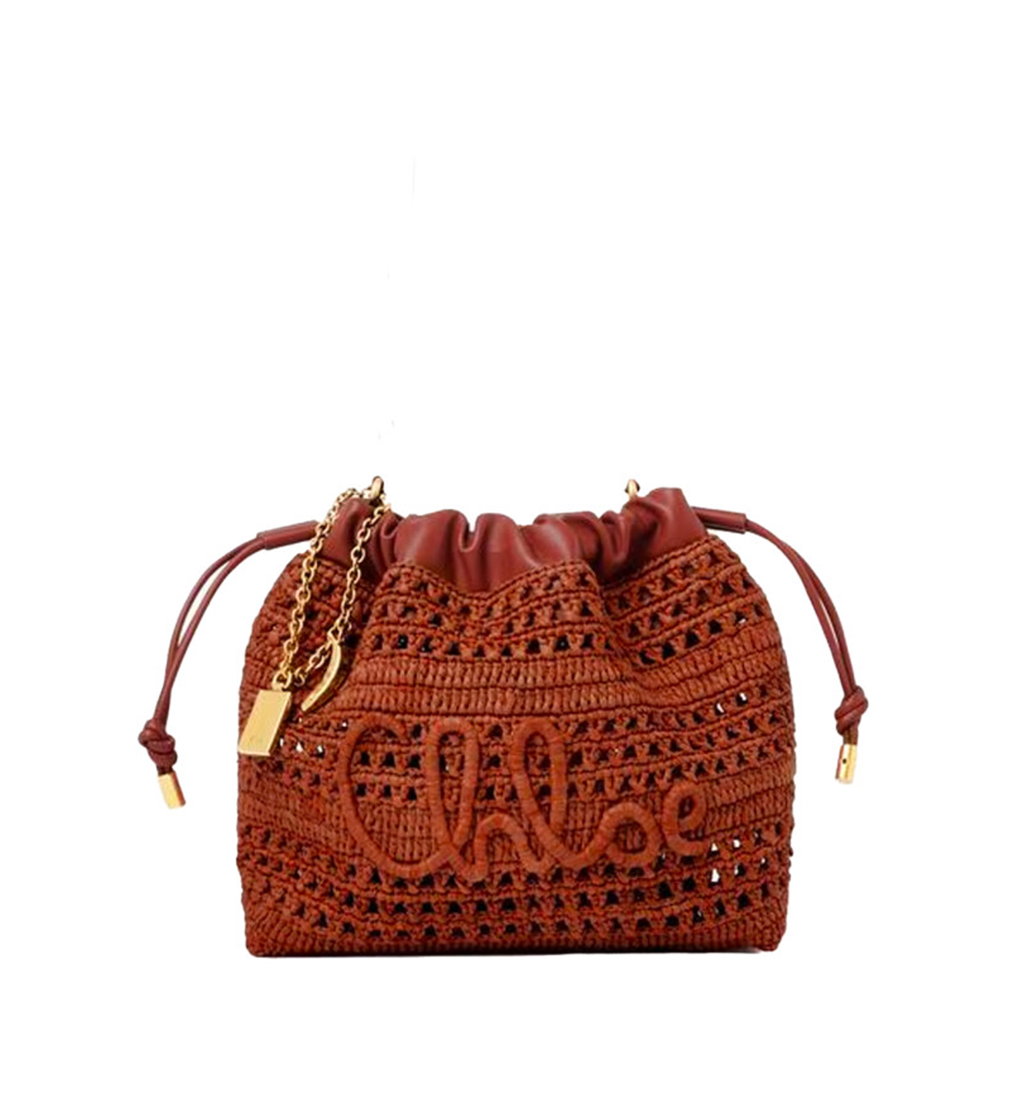 Raffia drawstring Shoulder Bag