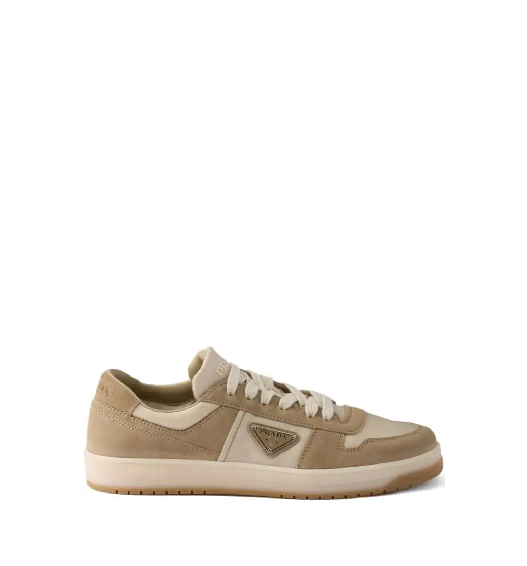 Two-Tone Canvas And Suede Downtown Sneakers
