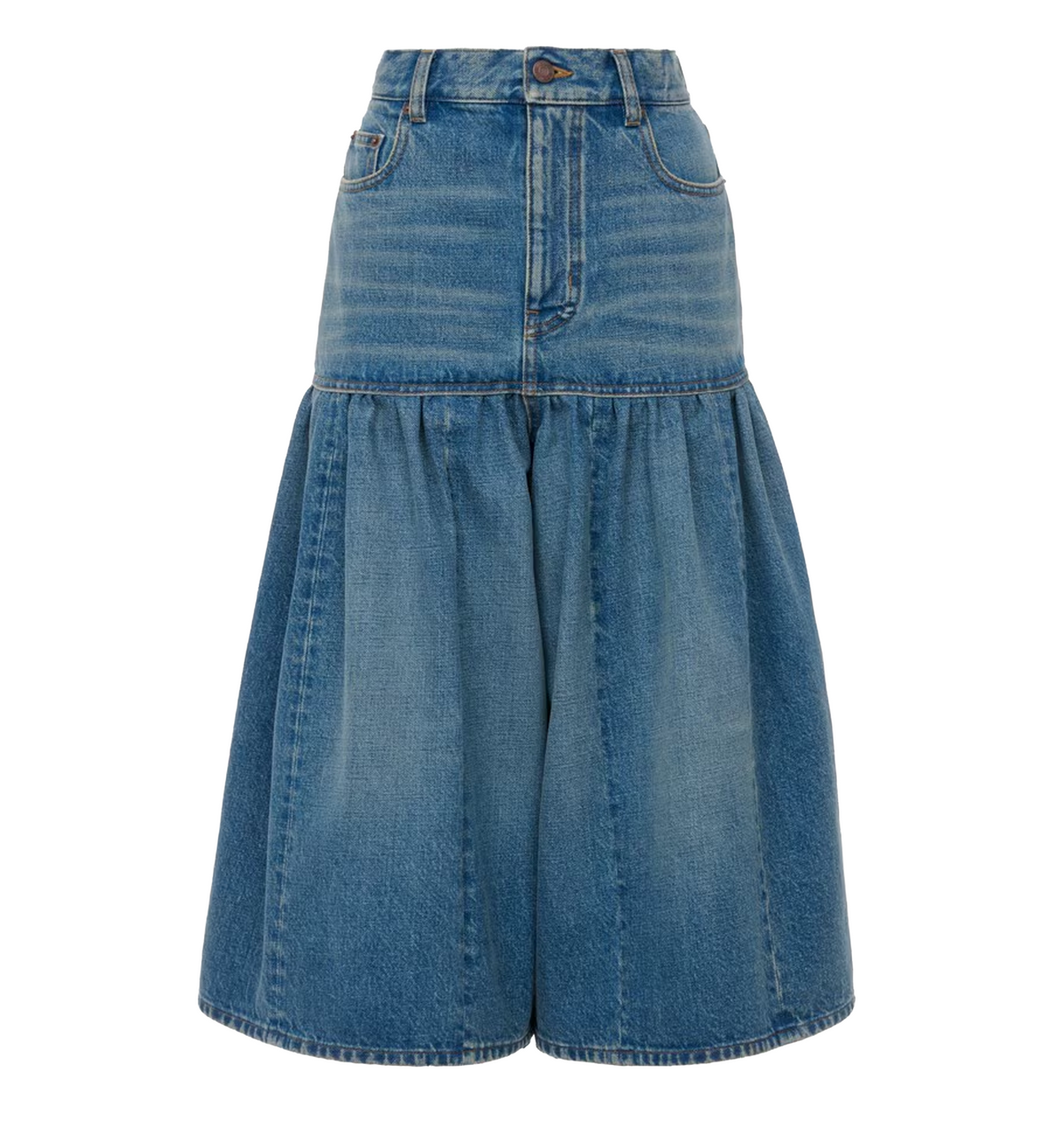 Lightweight cotton denim fabric skirt/trousers