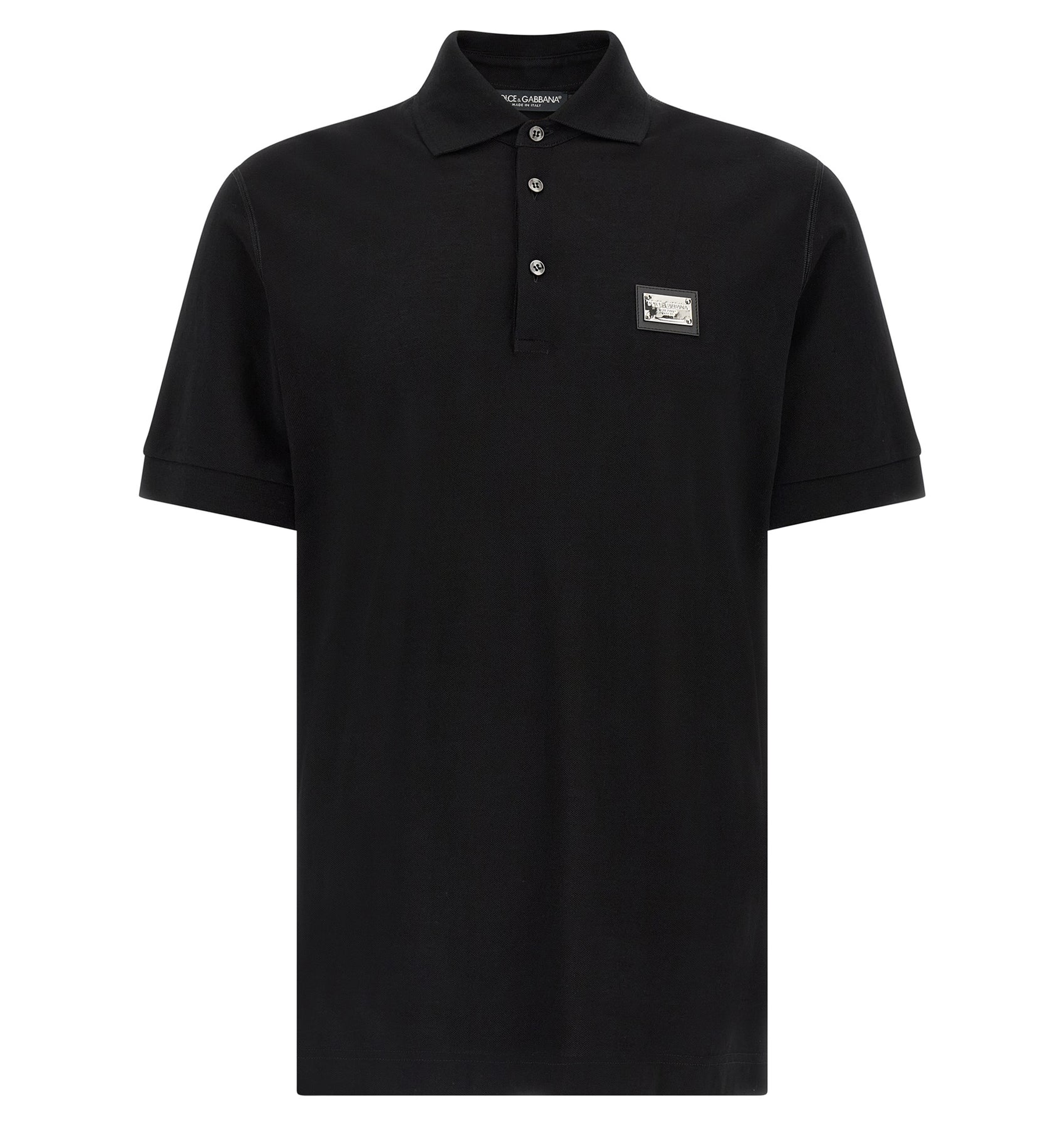 Logo plate polo shirt