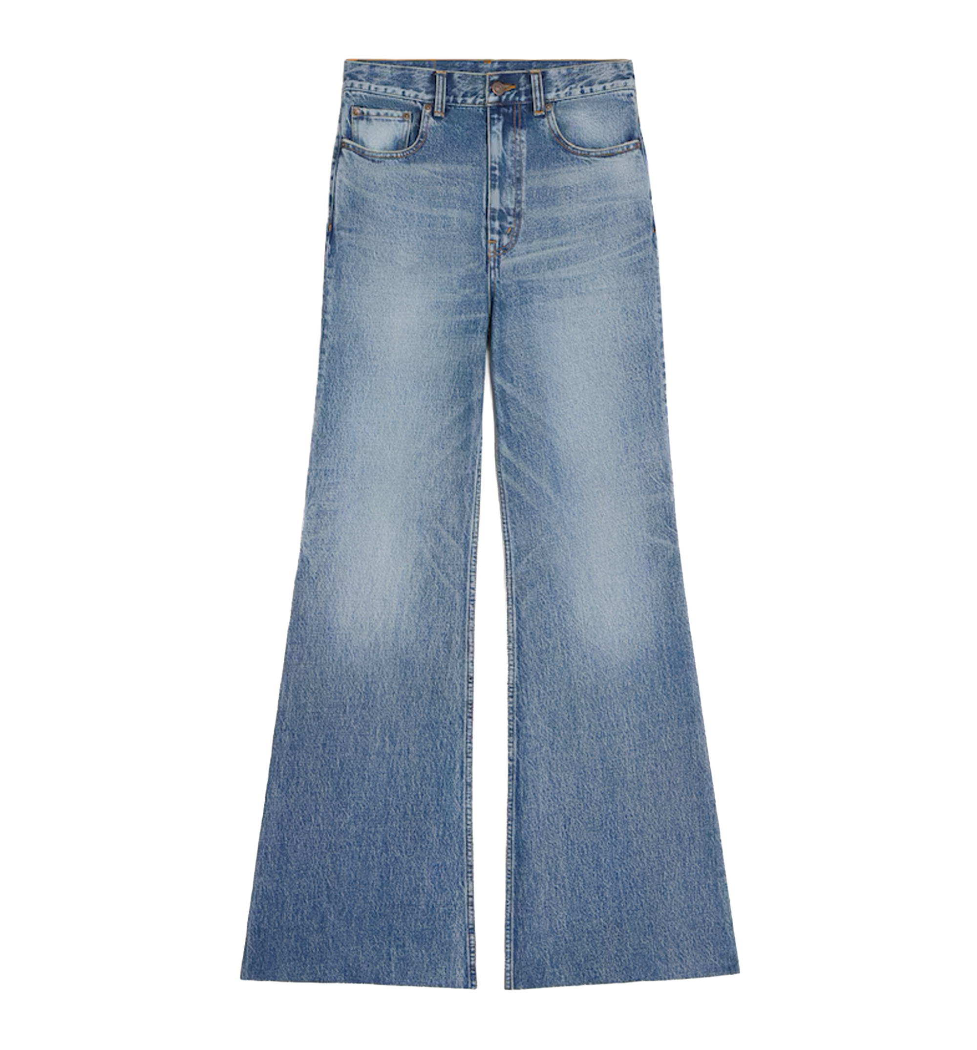Flare jeans 001 in cotton denim