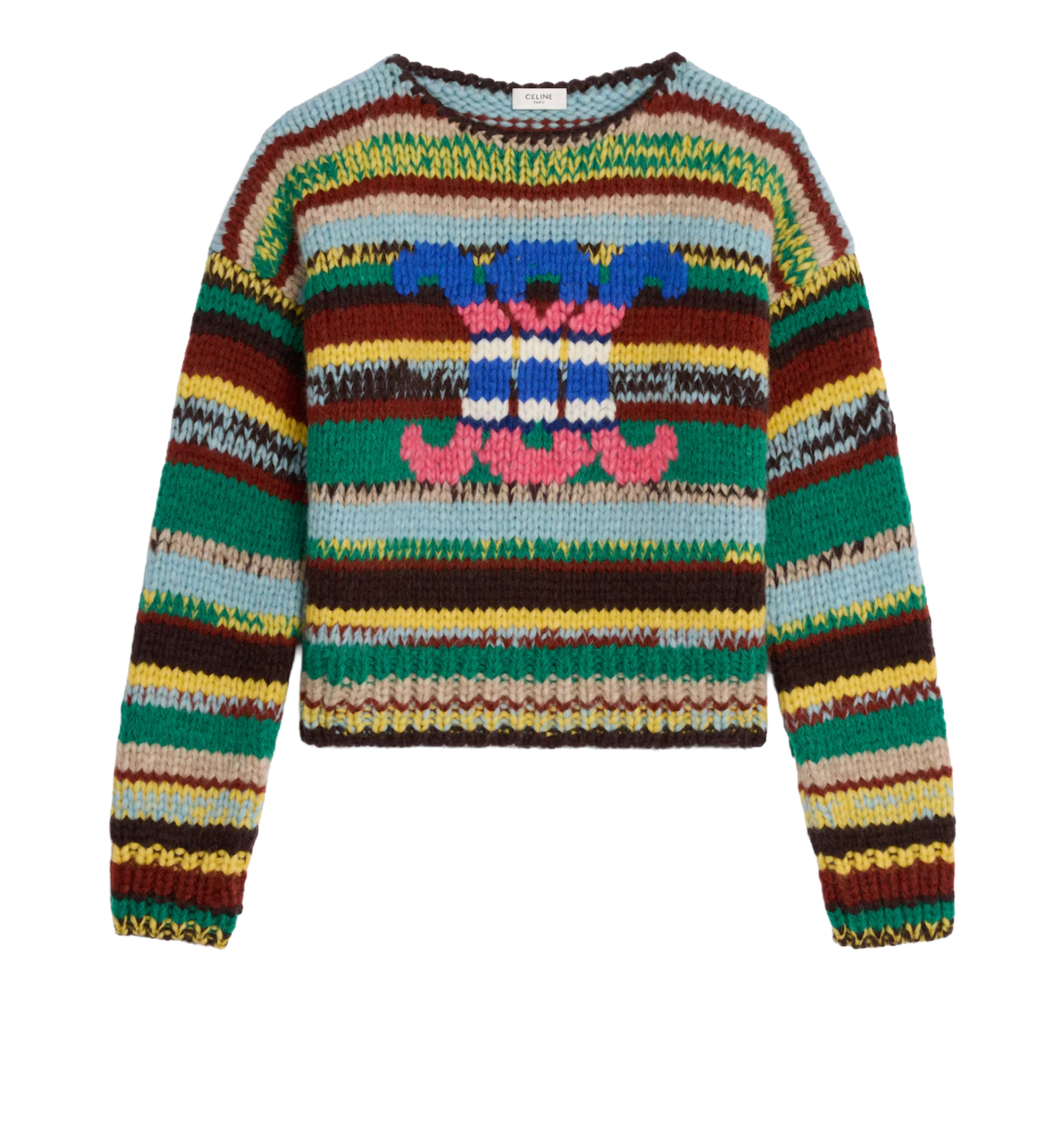 Crewneck Sweater In Mouline Alpaca And Wool