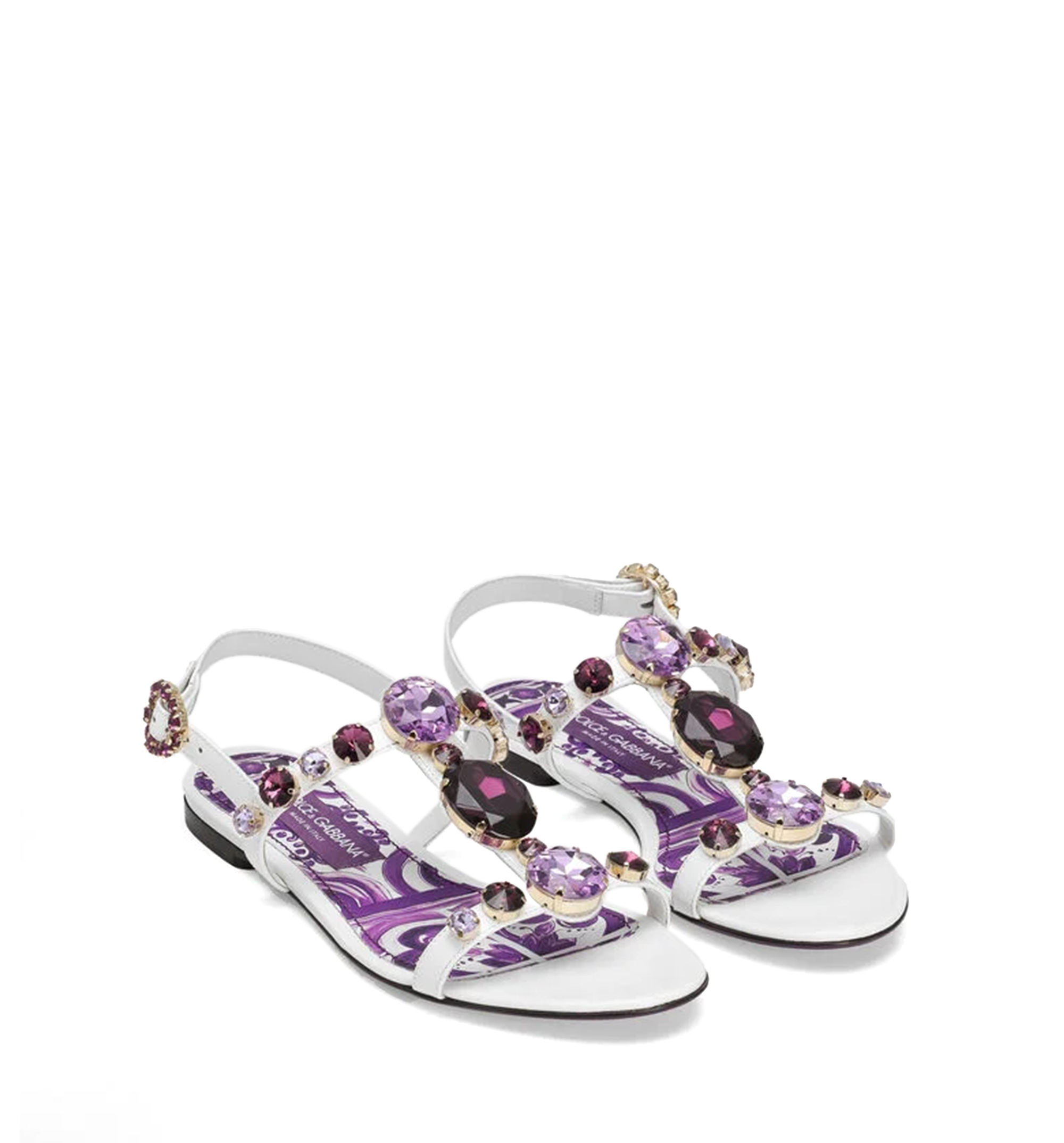 Flip-flops with Jewel Embroidery