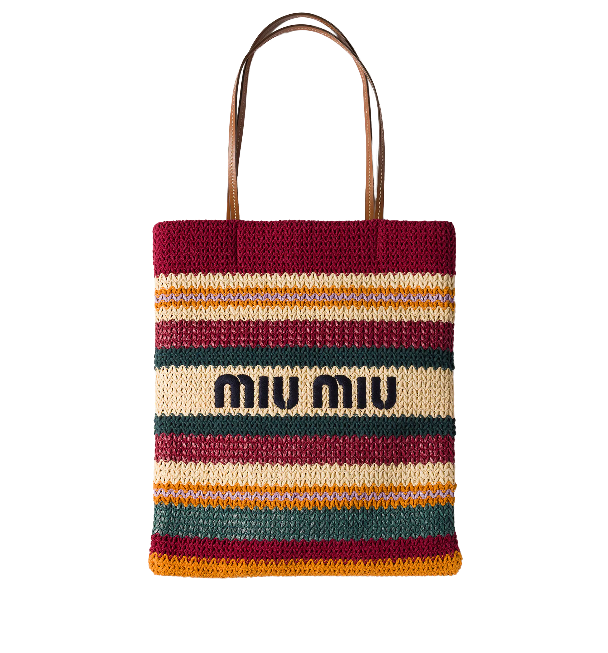 Raffia-effect woven tote bag