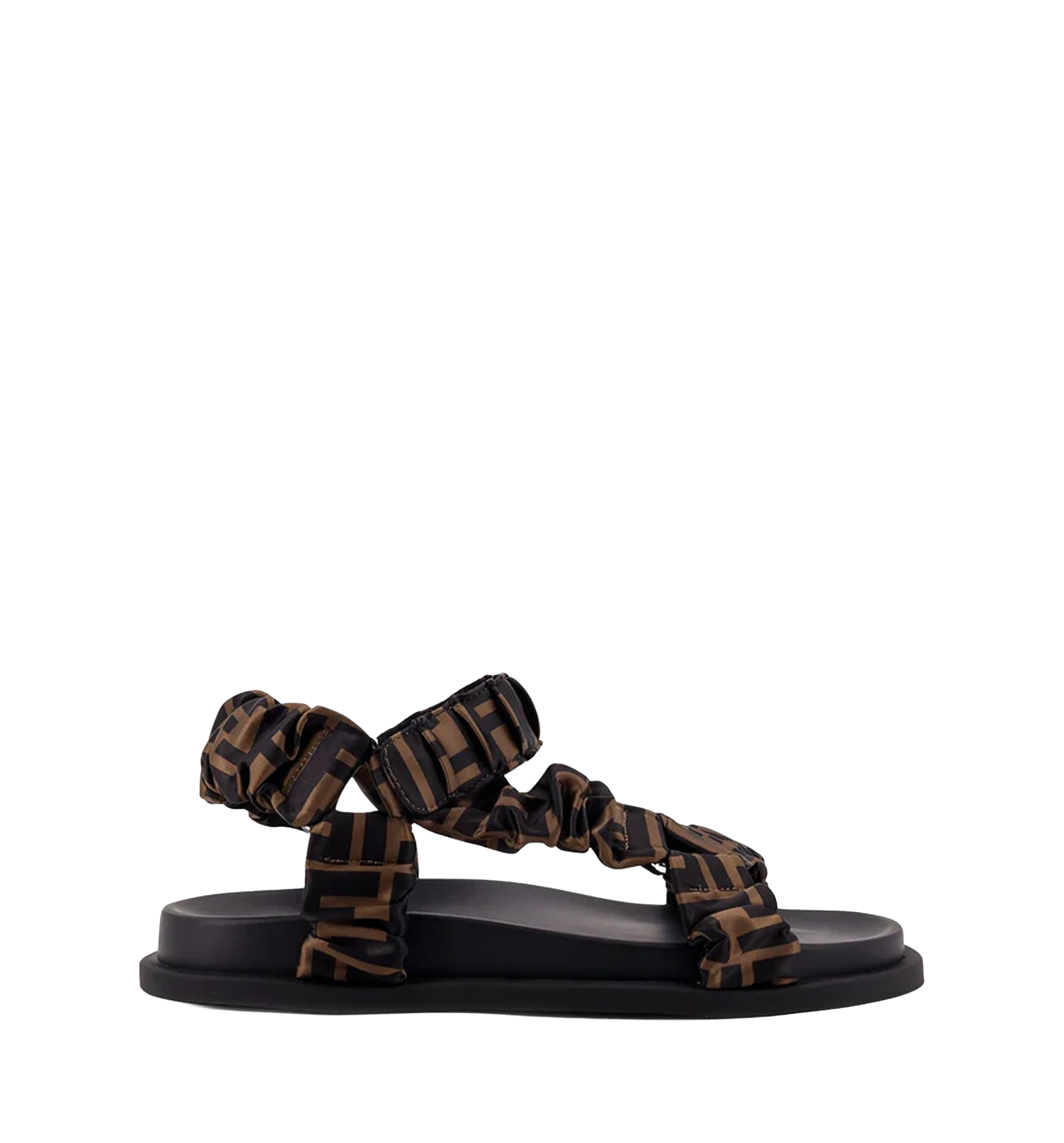 Feel sandals in elastic satin with FF motif