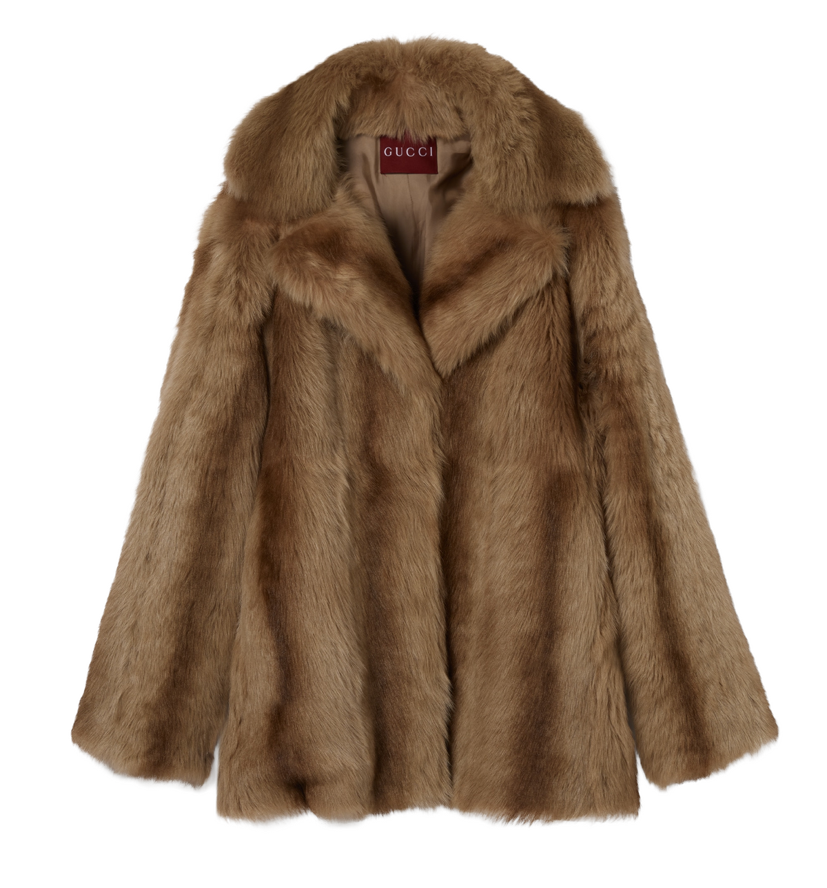 Degradé shearling coat