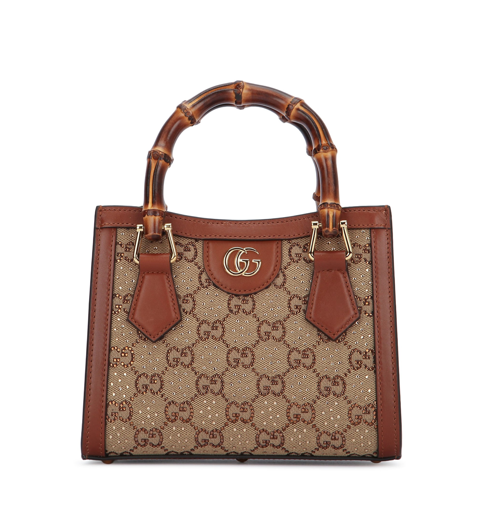 Gucci Diana crystals small tote bag