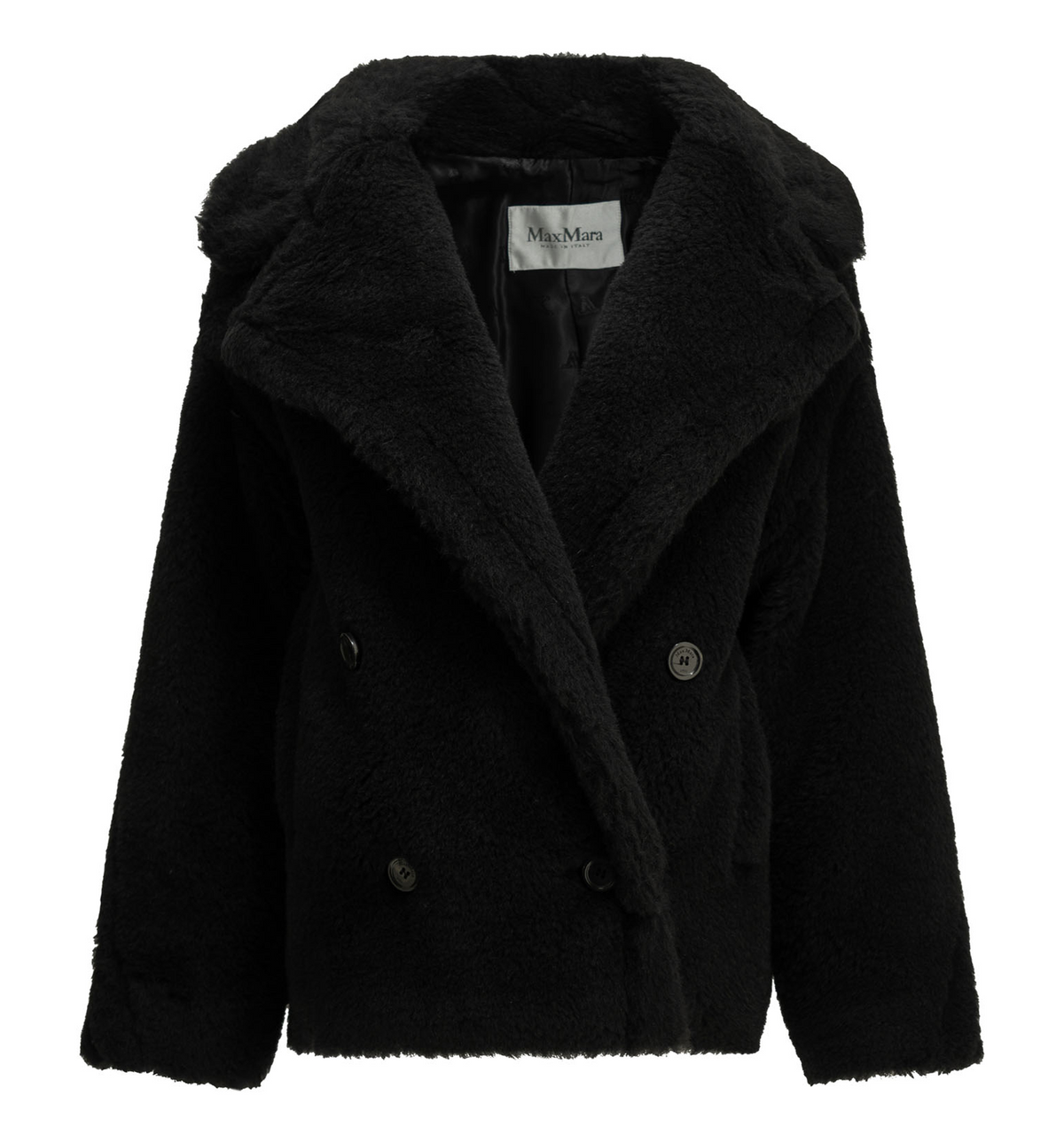 Short alpaca coat