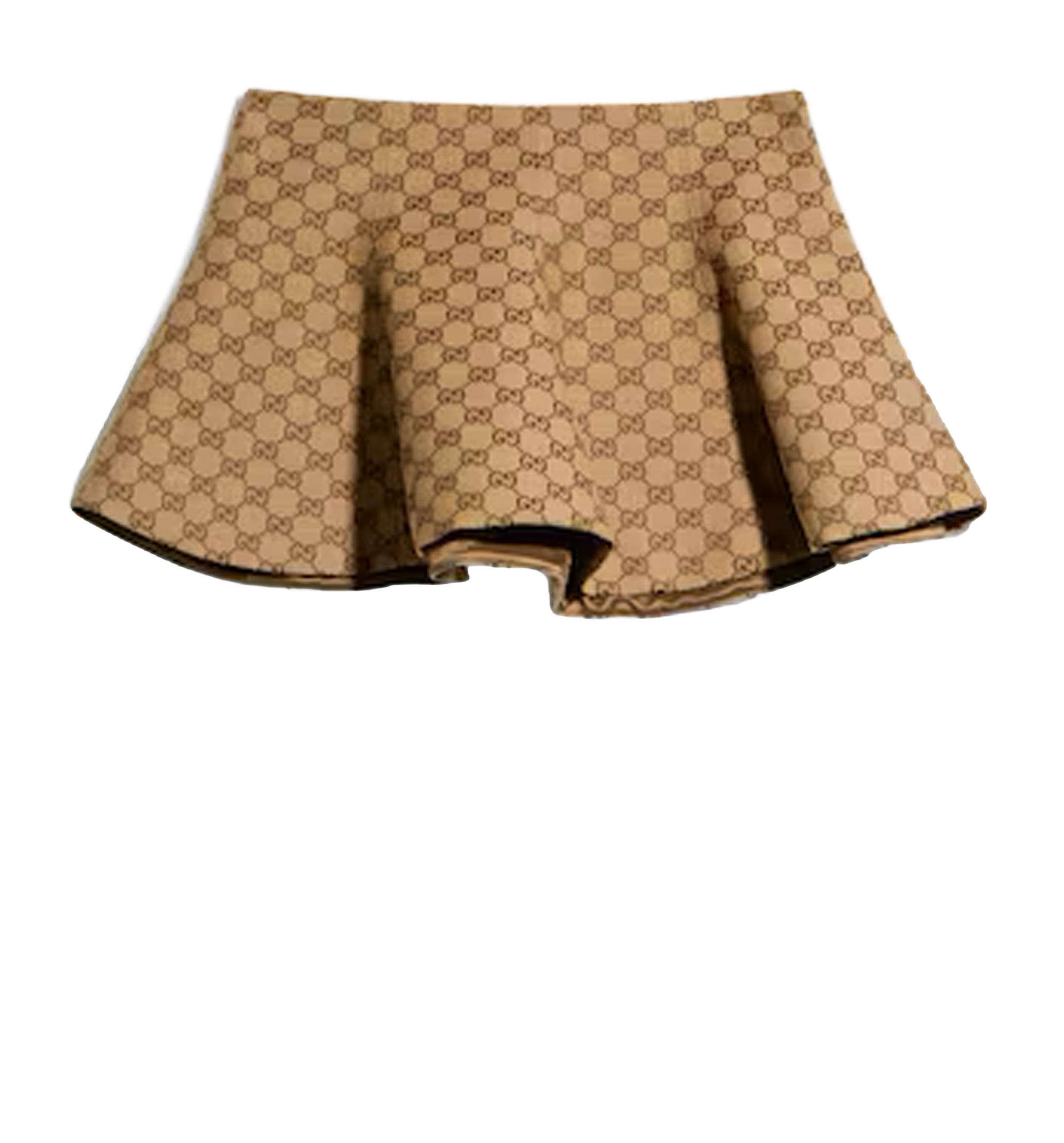 GG cotton canvas flounced skirt