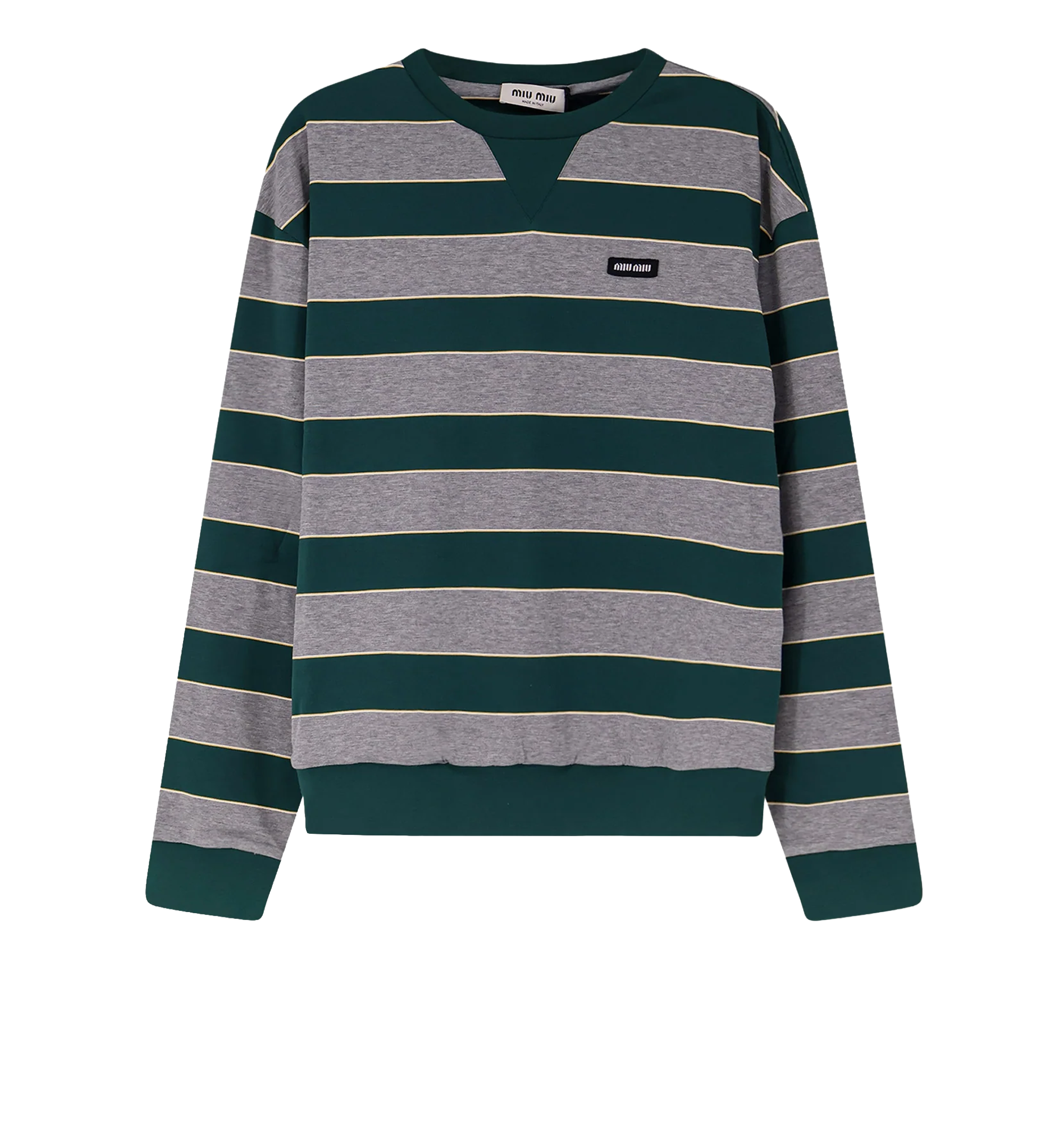 Cotton sweatshirt with striped pattern